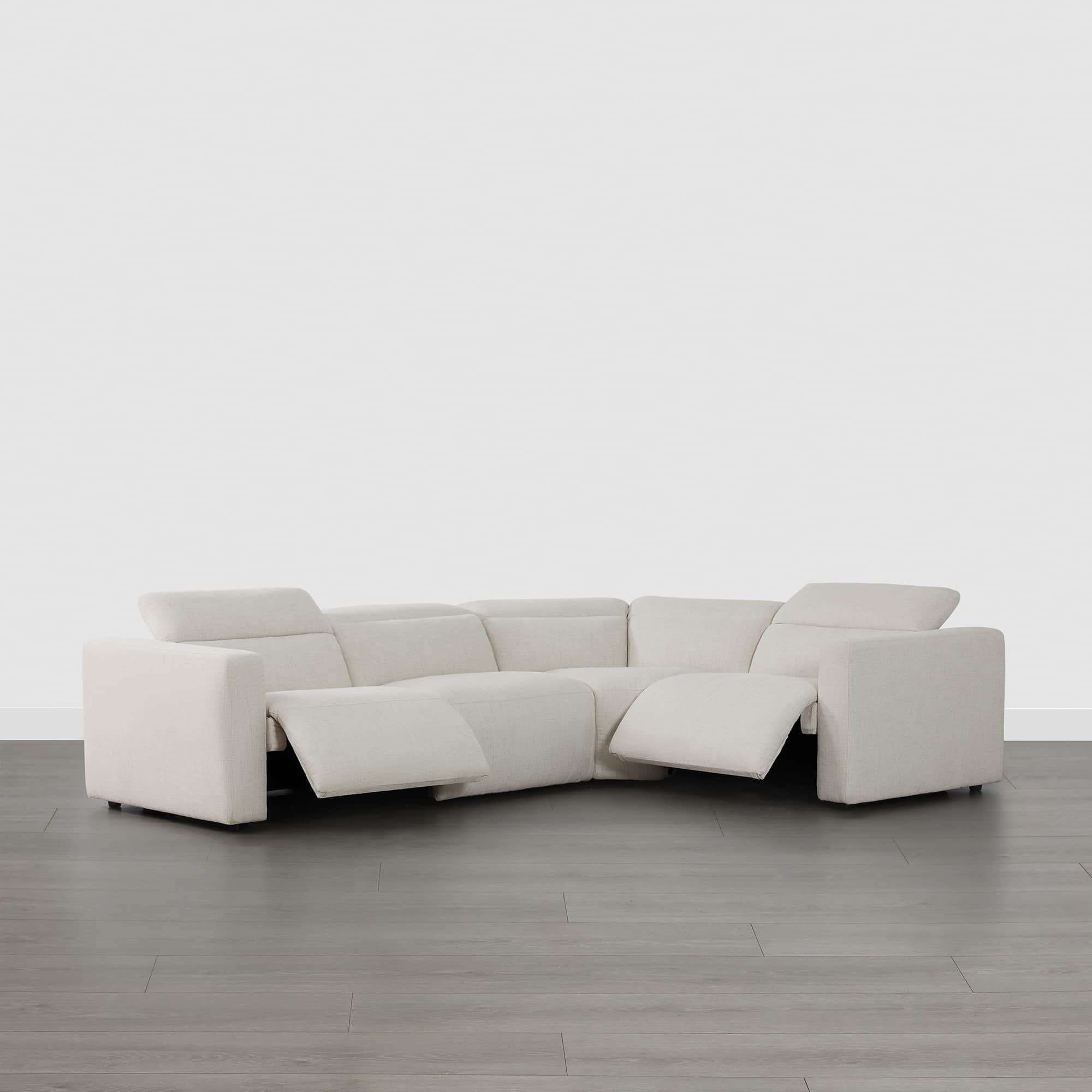 Oliver 4-Seat Wall-hugger Reclining Sectional Sofa with Power Headrest