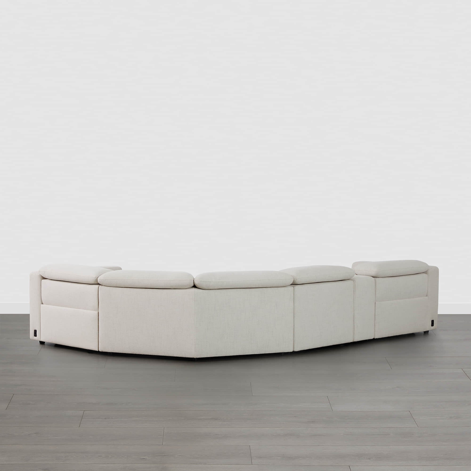 Oliver 4-Seat Wall-hugger Reclining Sectional Sofa with Power Headrest