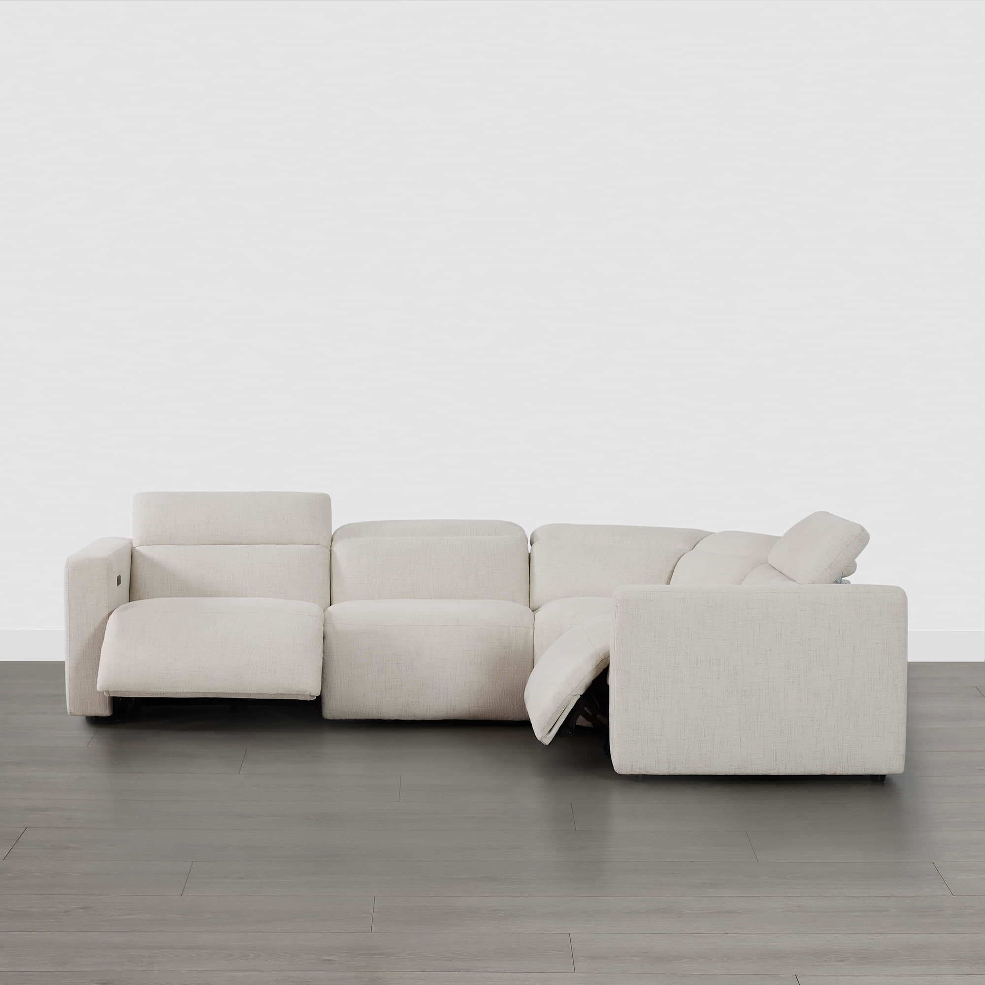 Oliver 4-Seat Wall-hugger Reclining Sectional Sofa with Power Headrest