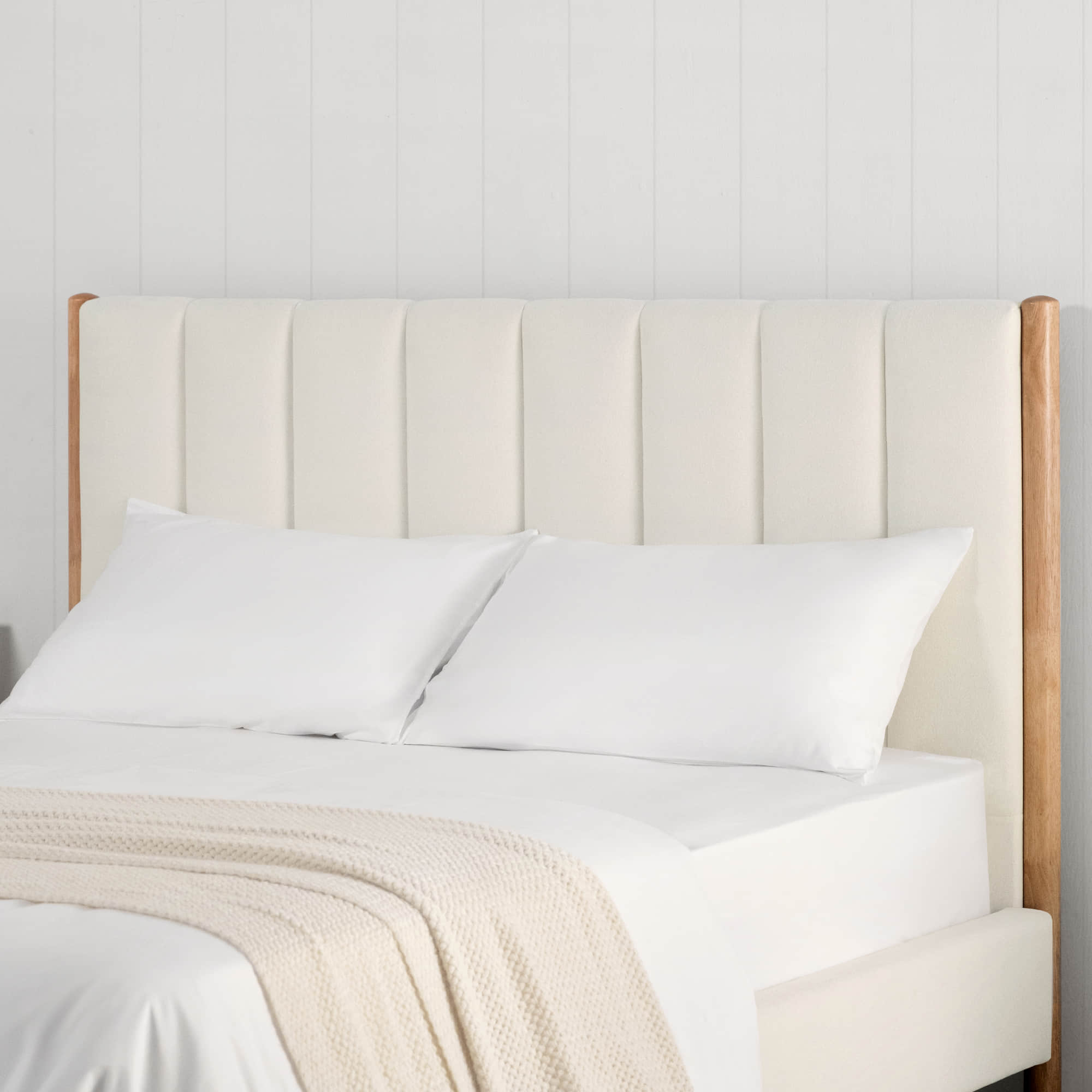 Serene Queen Contemporary Upholstered Platform Bed