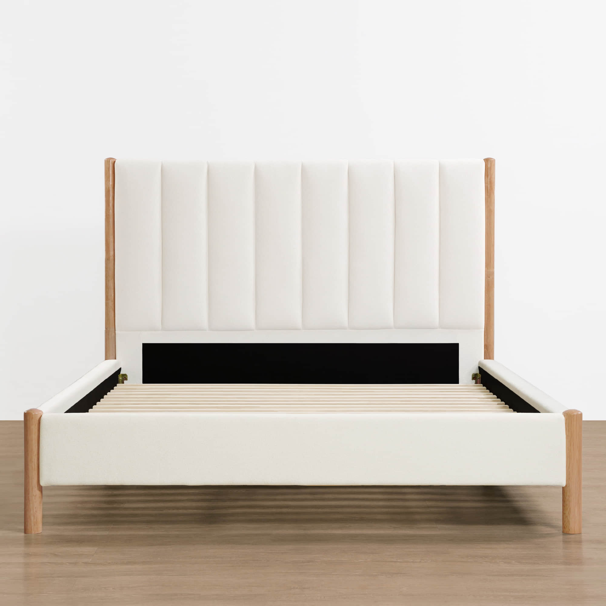 Serene Queen Contemporary Upholstered Platform Bed