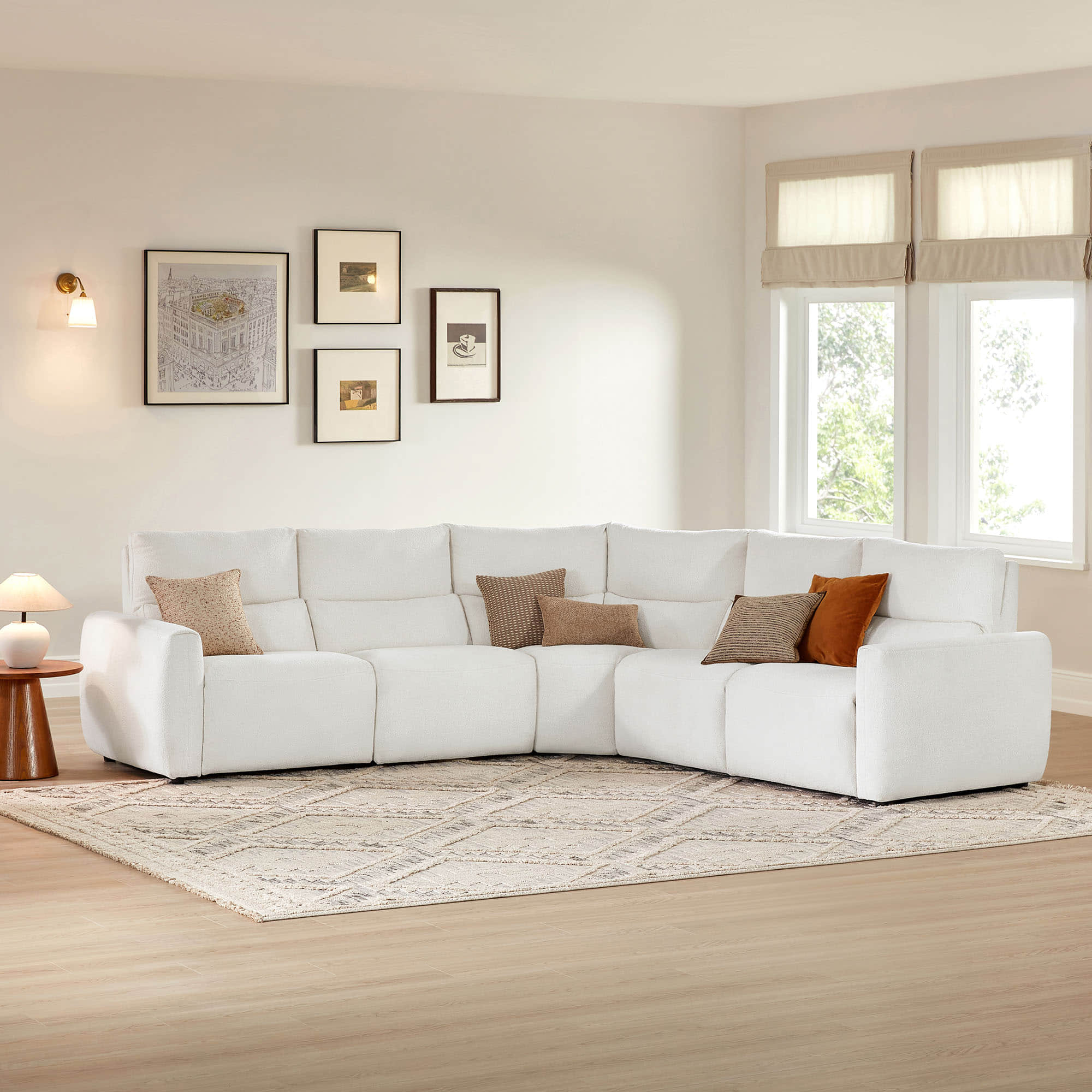 Skyline 5-Seat Zero Gravity Reclining Sectional sofa  with Power Headrest