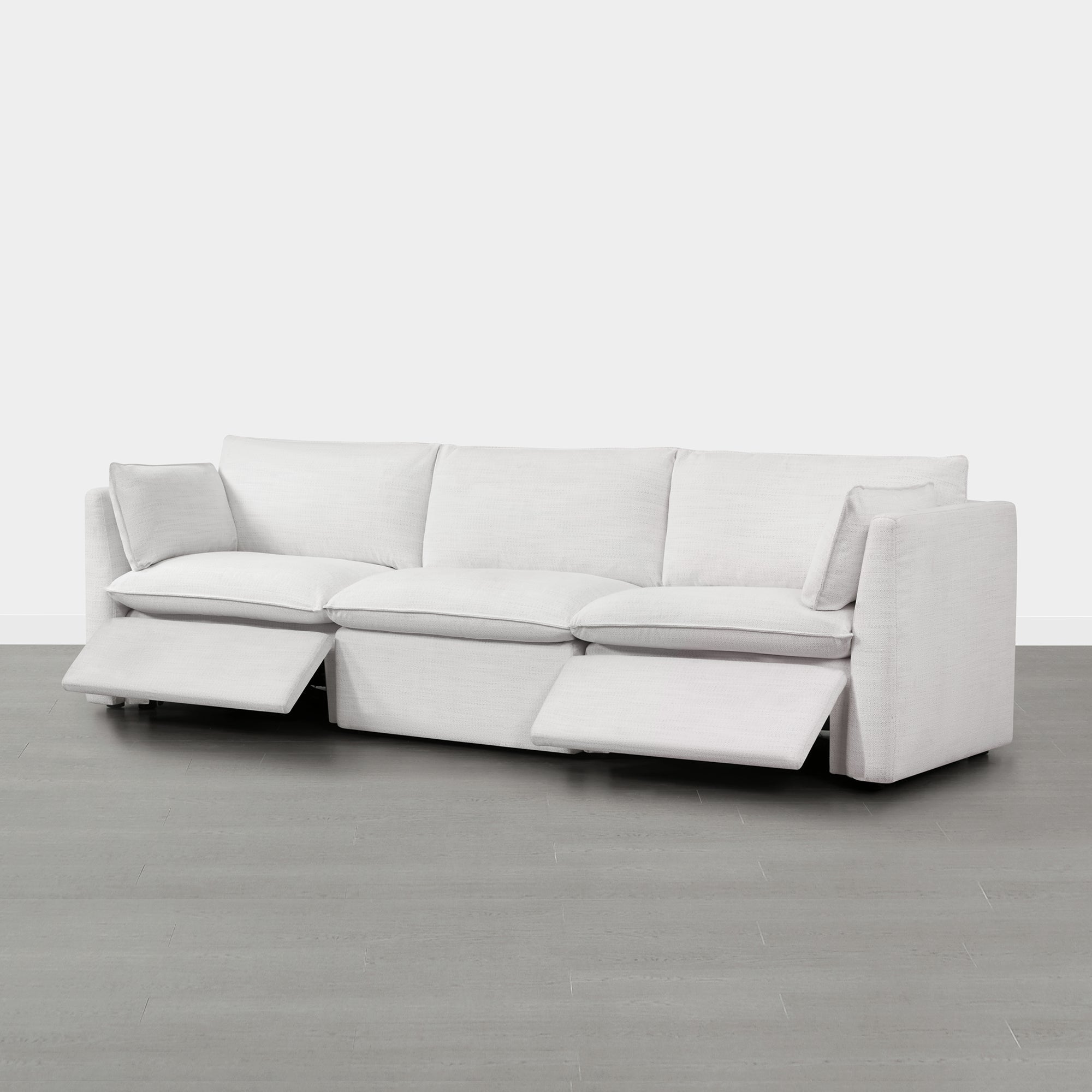 Sophia 3-Piece Feather Power Modular Sofa with Electric Footrests