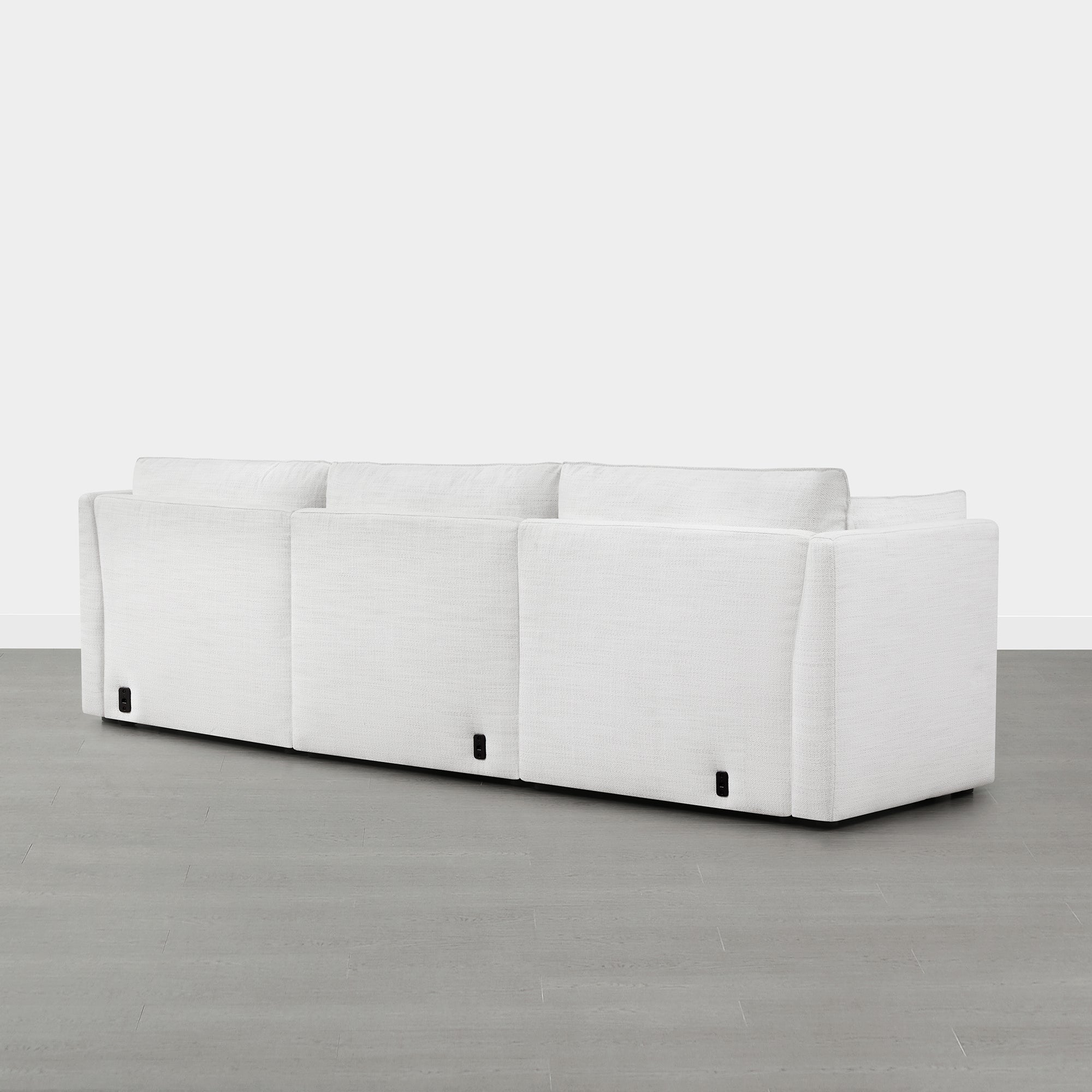 Sophia 3-Piece Feather Power Modular Sofa with Electric Footrests