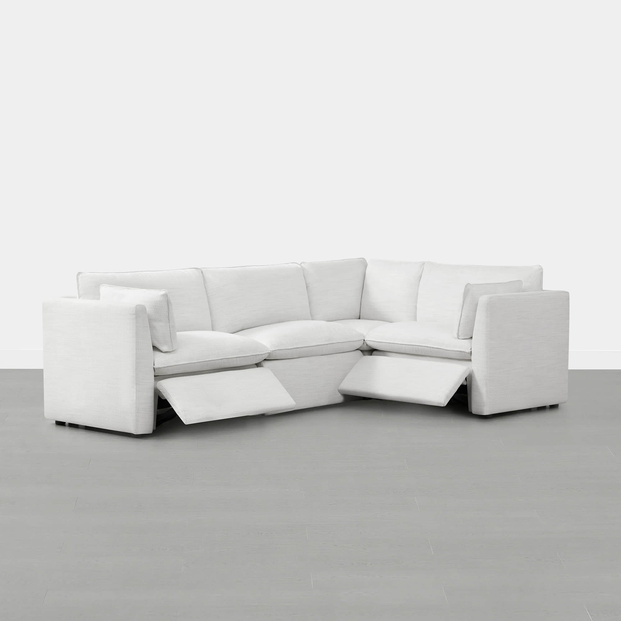 Sophia 4-Piece Feather Power Modular Sofa with Electric Footrests