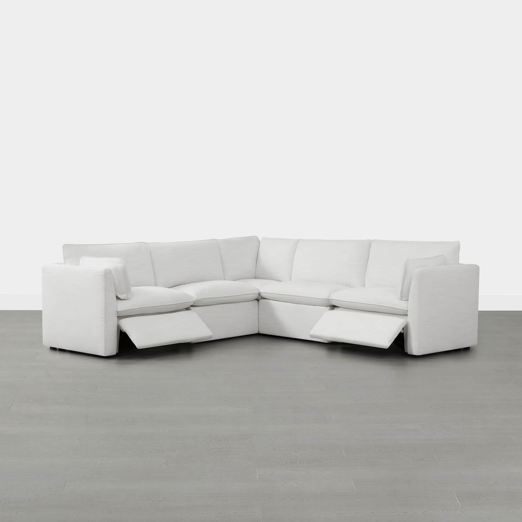 Sophia 5-Piece Feather Power Modular Sofa with Electric Footrests