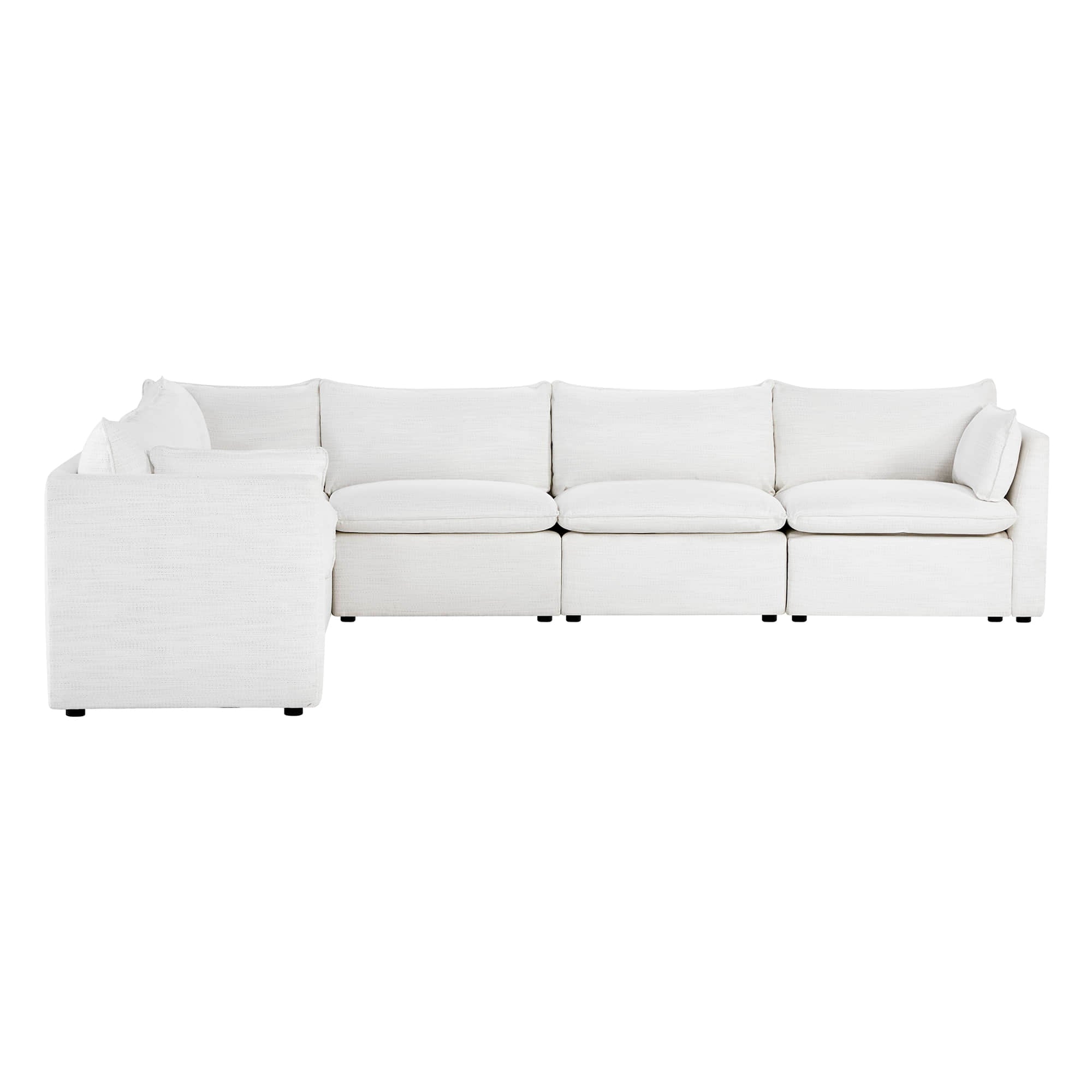 Sophia 6-Piece Feather Power Modular Sofa with Electric Footrests