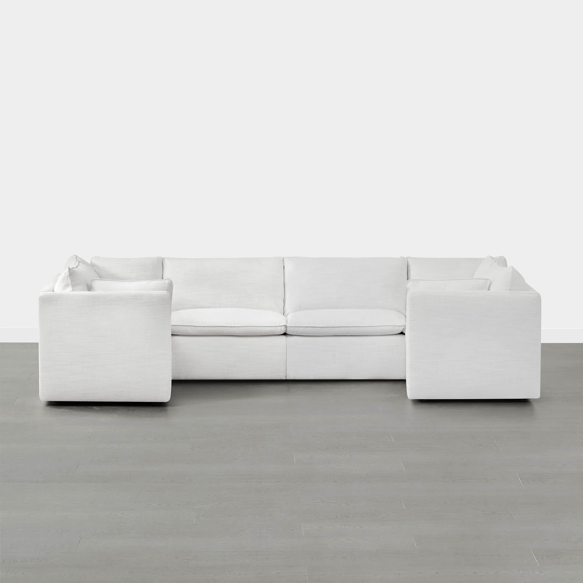 Sophia 6-Piece Feather Power Modular Sofa with Electric Footrests