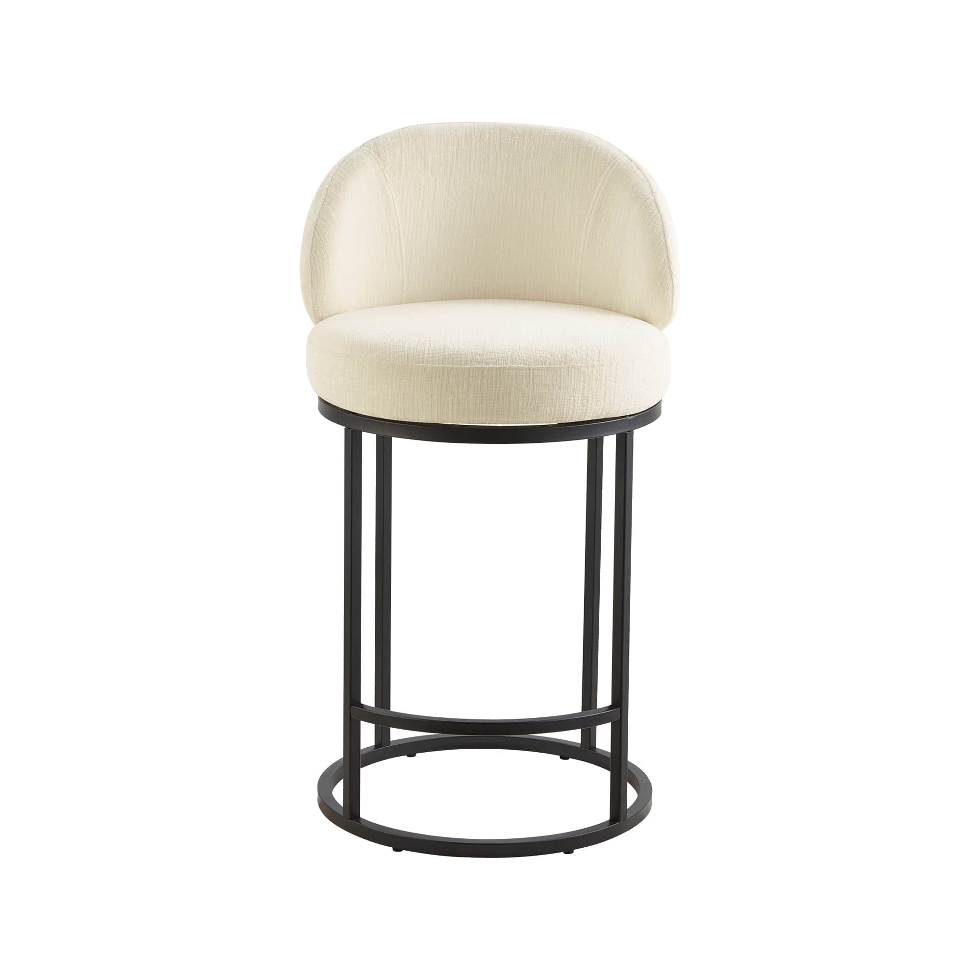 Tanya Modern Chenille Swivel Counter Stool