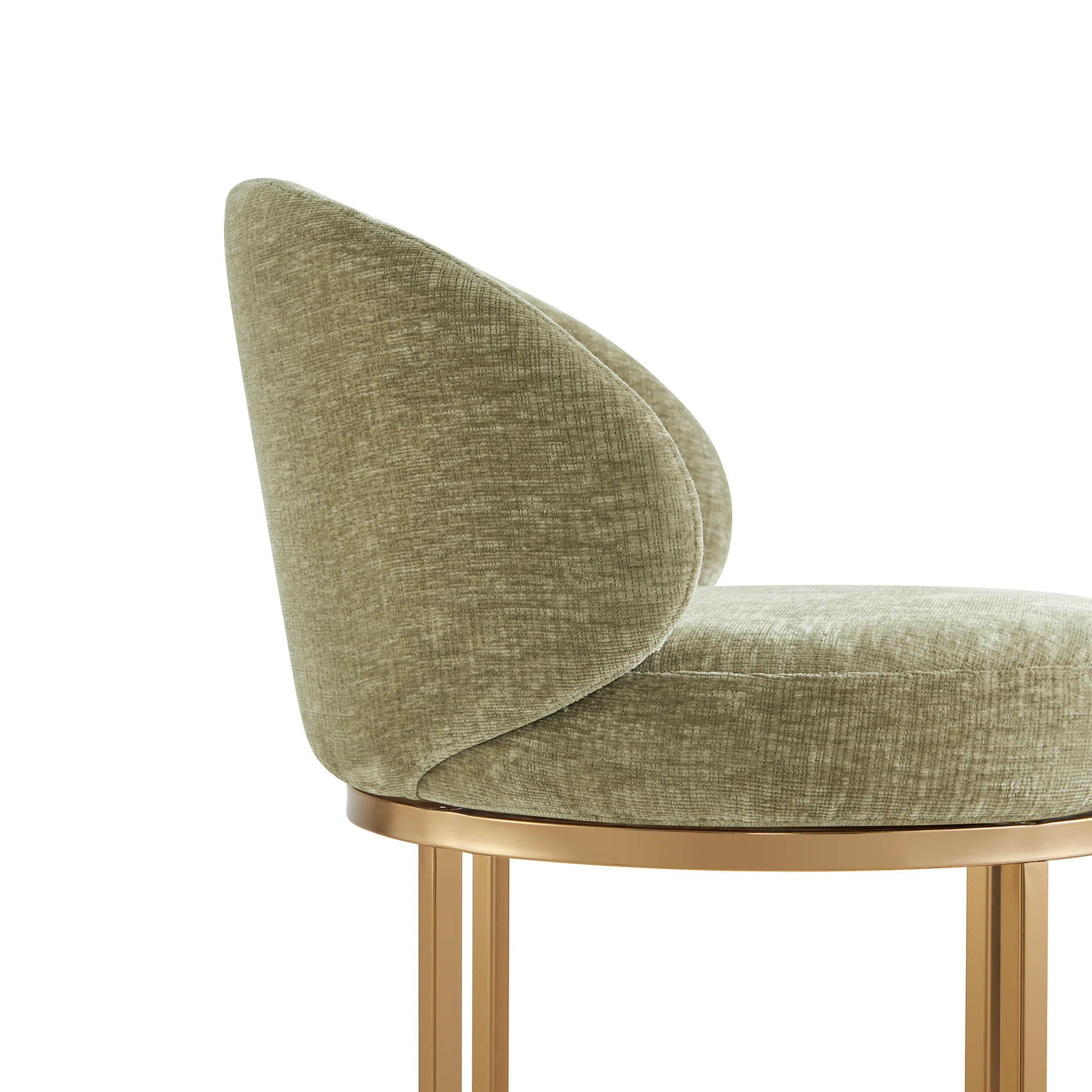 Tanya Modern Chenille Swivel Counter Stool