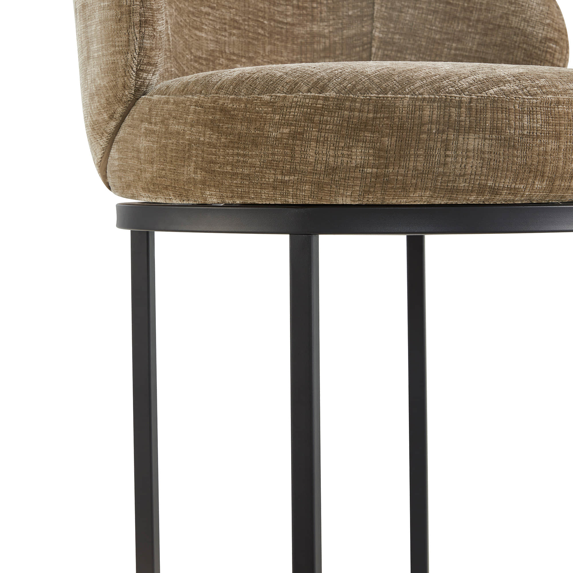 Tanya Modern Chenille Swivel Counter Stool