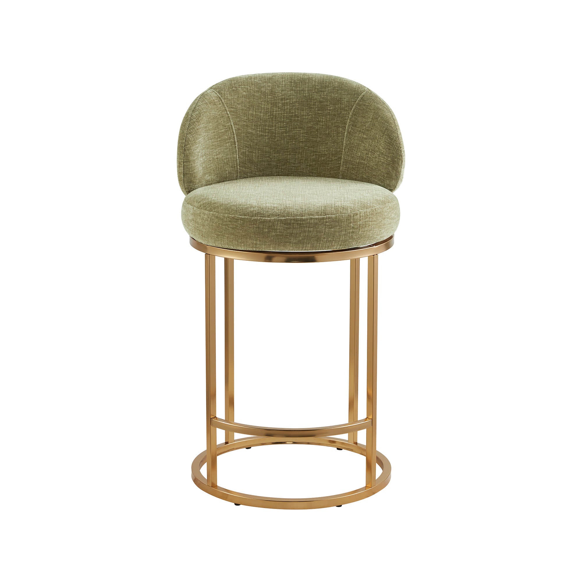 Tanya Modern Chenille Swivel Counter Stool