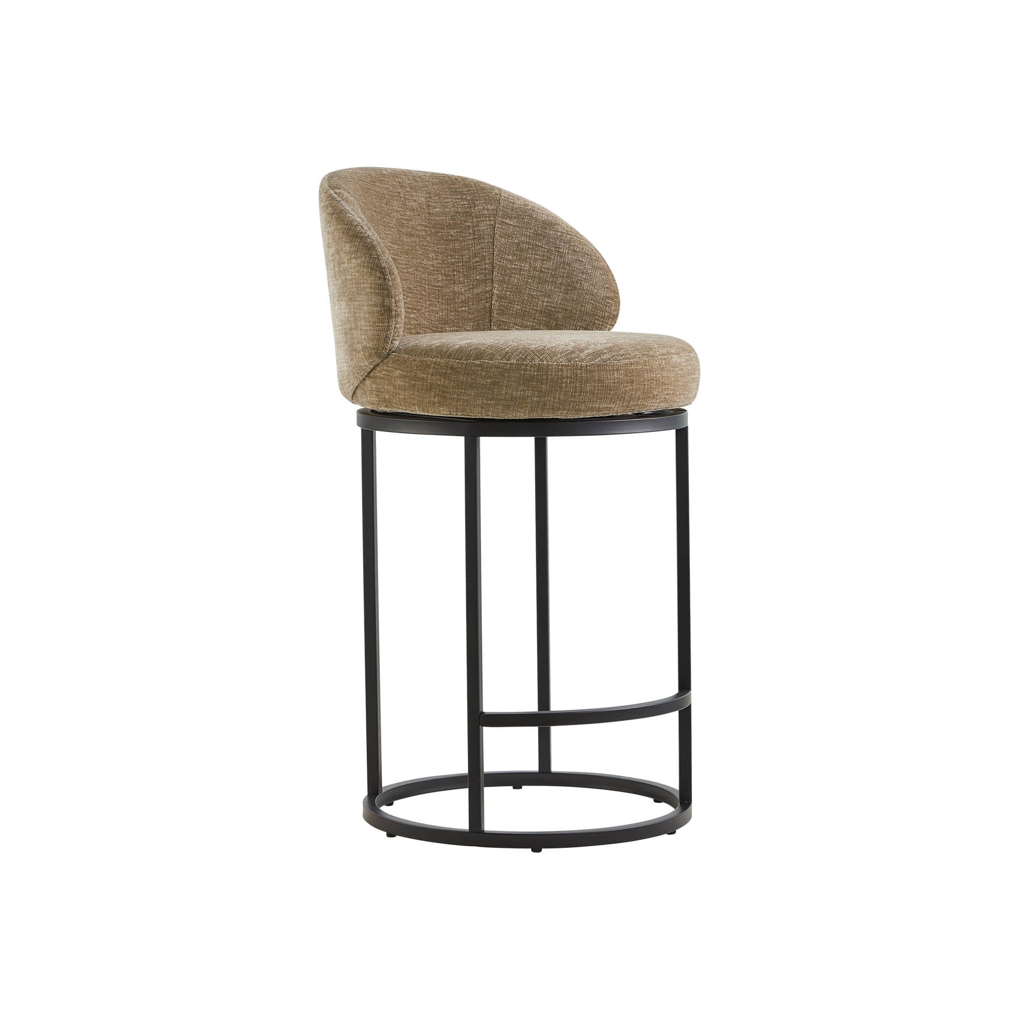 Tanya Modern Chenille Swivel Counter Stool