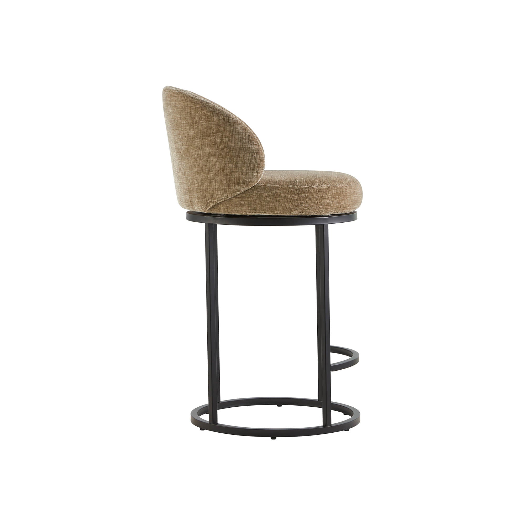 Tanya Modern Chenille Swivel Counter Stool