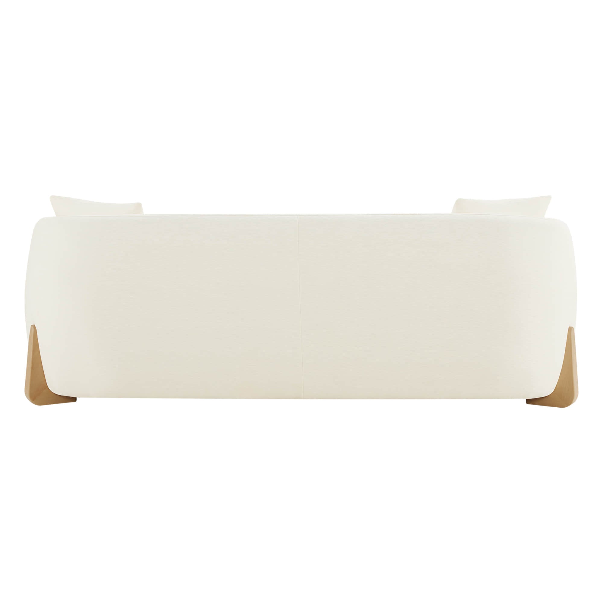 Teleri Modern Curved Chenille Sofa with Solid Birch Wood Legs