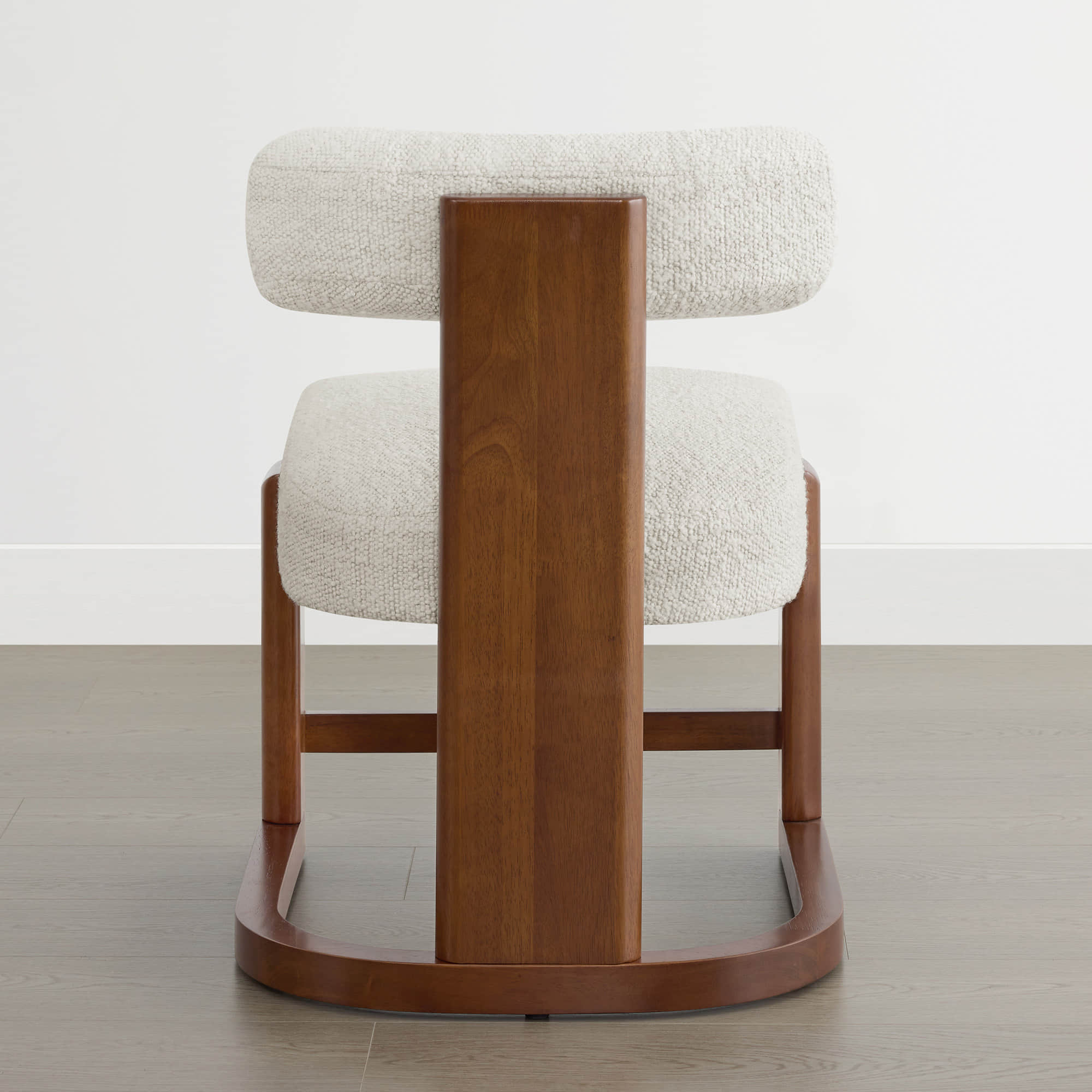 Troy Boucle Dining Chair With Solid Wood