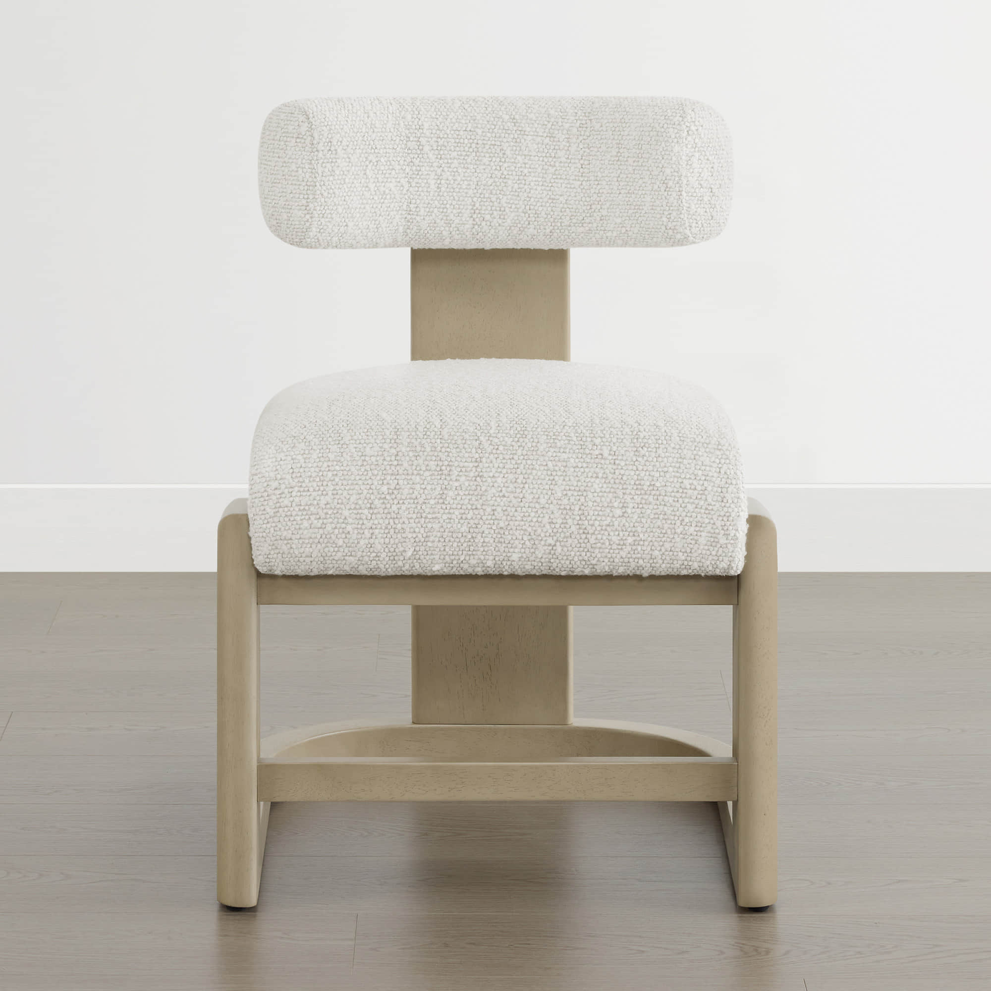 Troy Boucle Dining Chair With Solid Wood