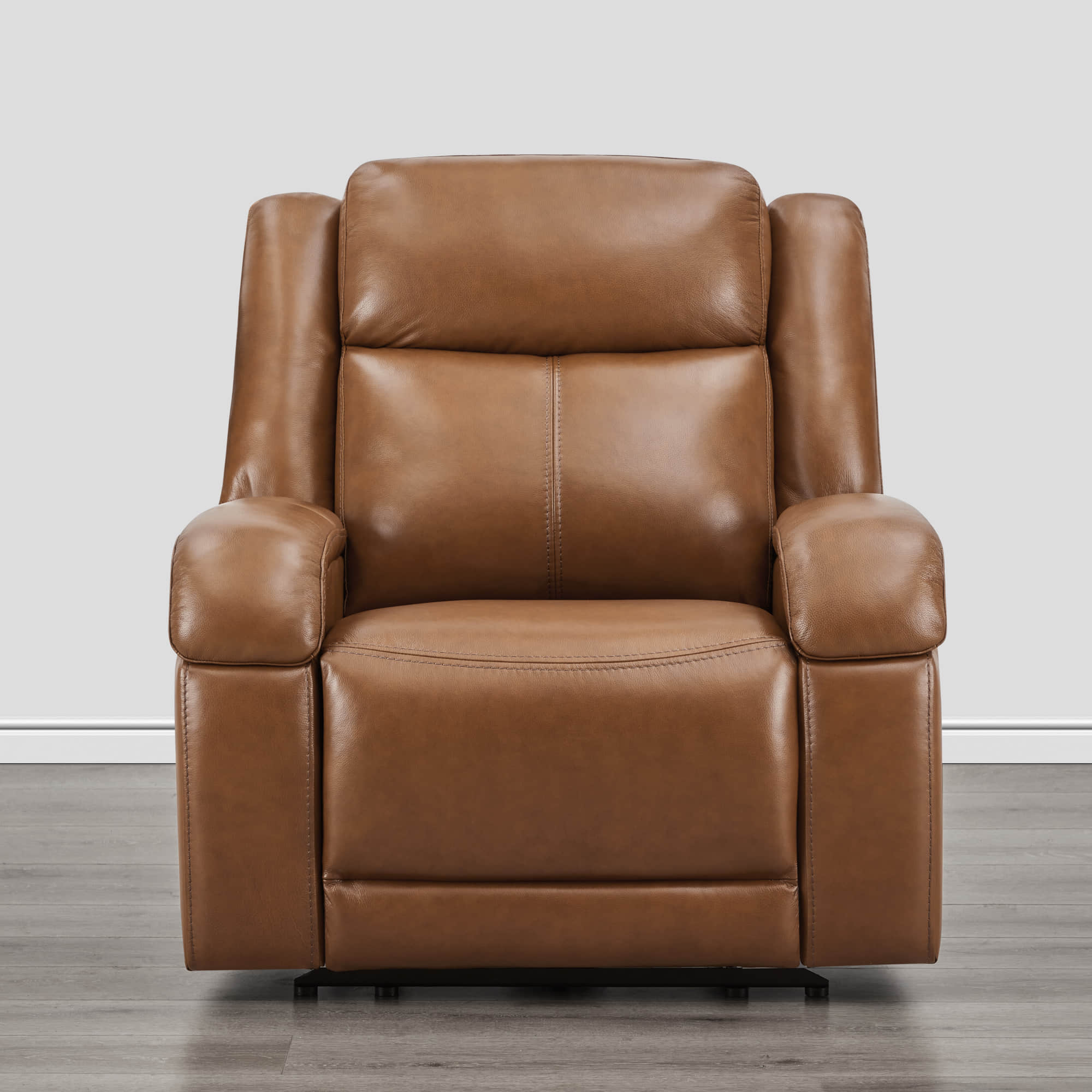 Isaac Genuine Leather Wall Hugger Power Recliner with Power Headrest