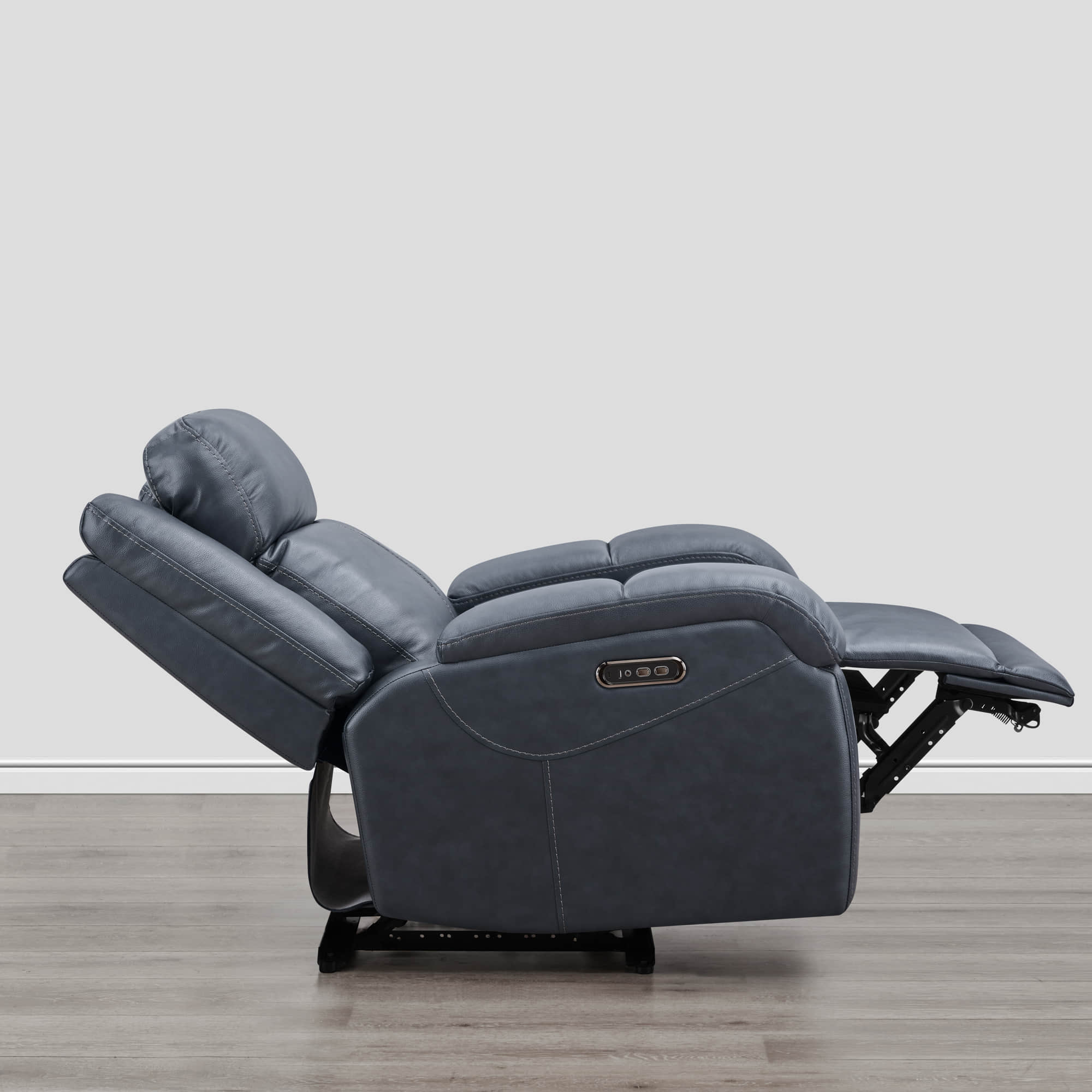 Isaac Genuine Leather Wall Hugger Power Recliner with Power Headrest
