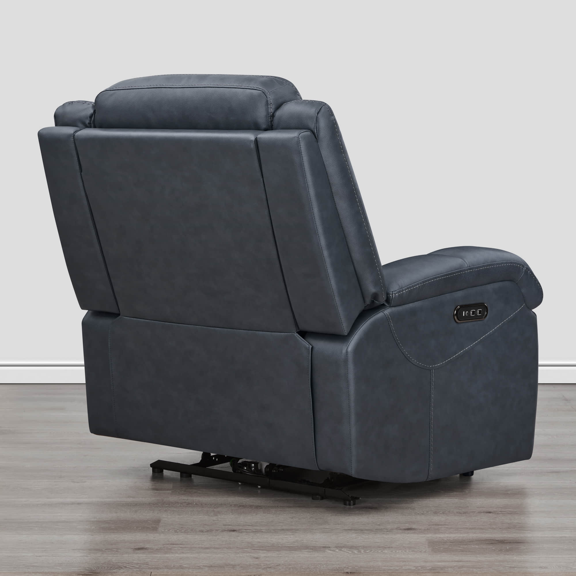 Isaac Genuine Leather Wall Hugger Power Recliner with Power Headrest