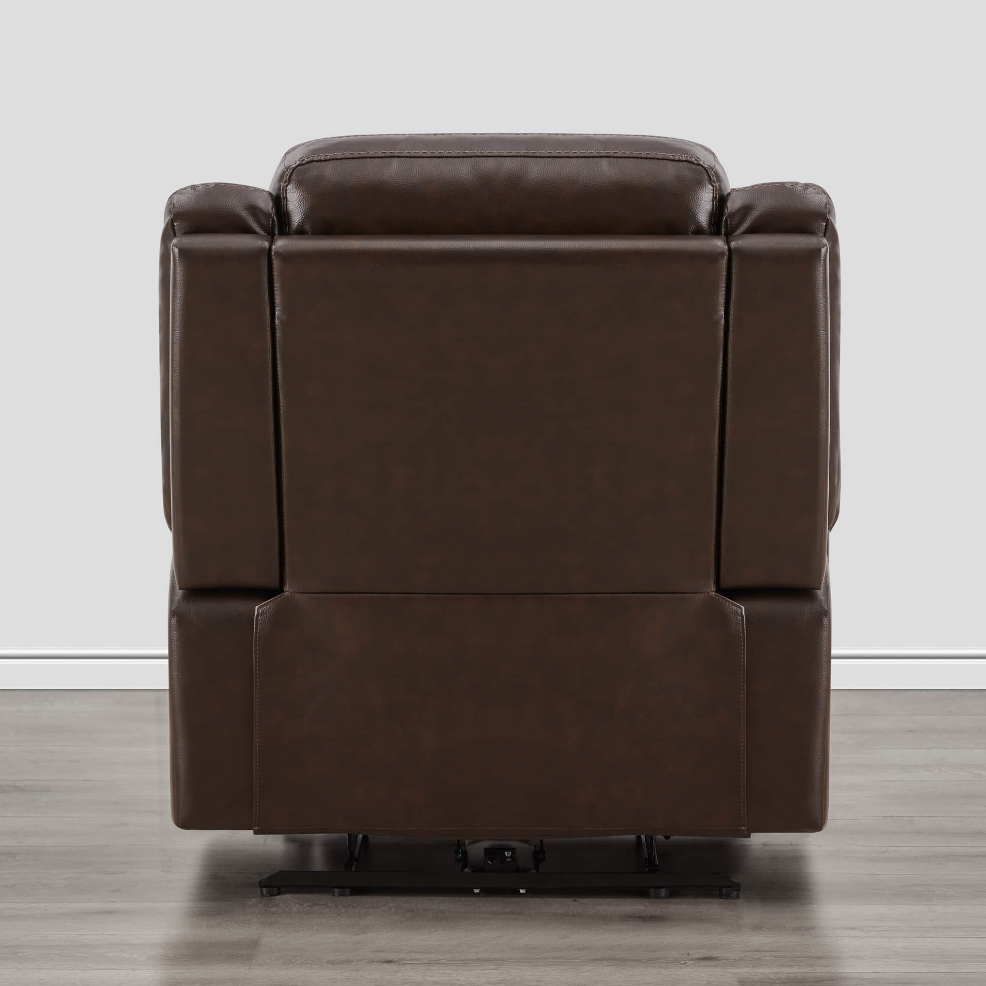 Isaac Genuine Leather Wall Hugger Power Recliner with Power Headrest