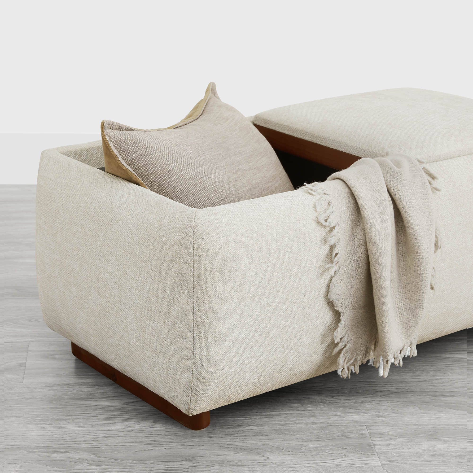 Vault Rectangle Storage Flip Ottoman