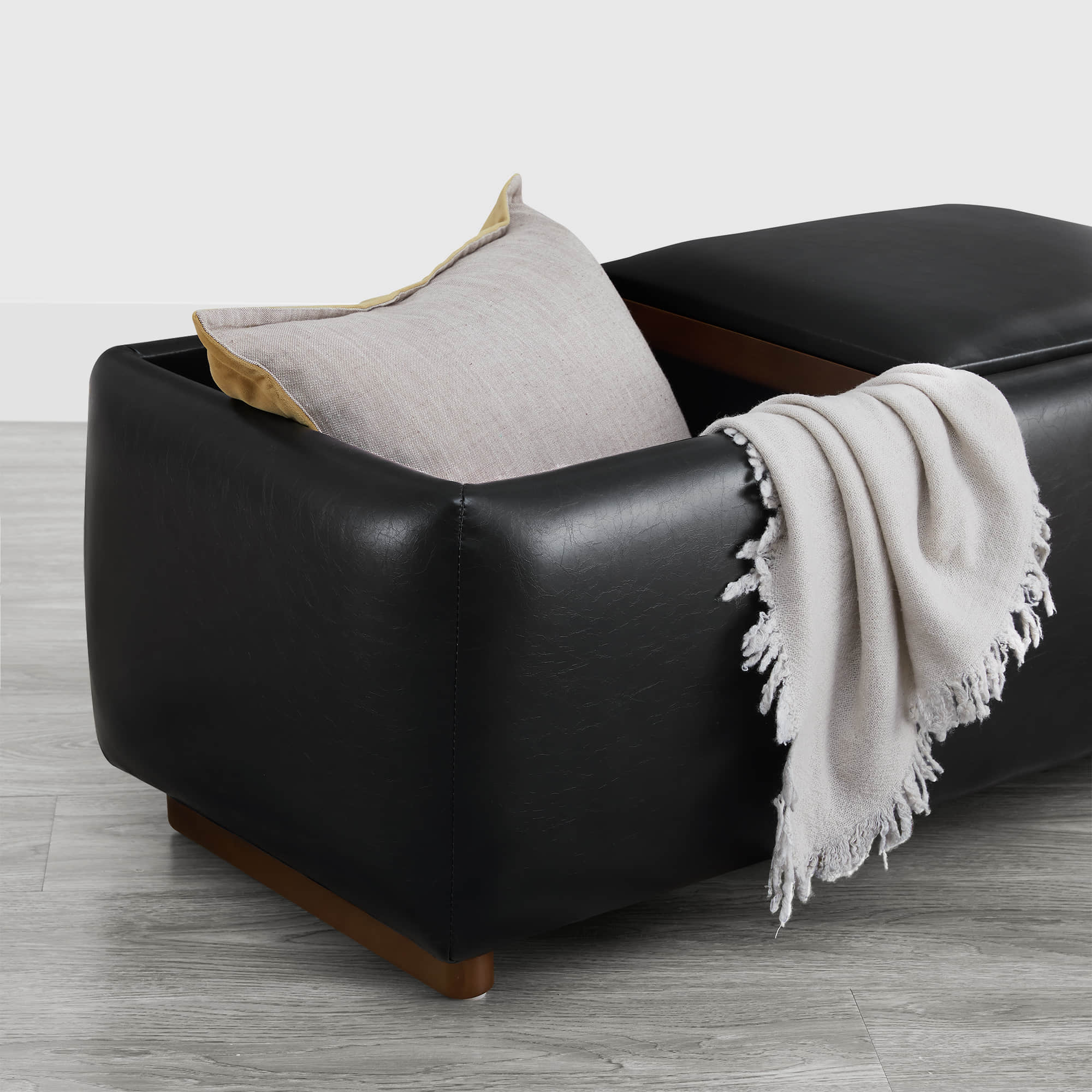 Vault Rectangle Storage Flip Ottoman