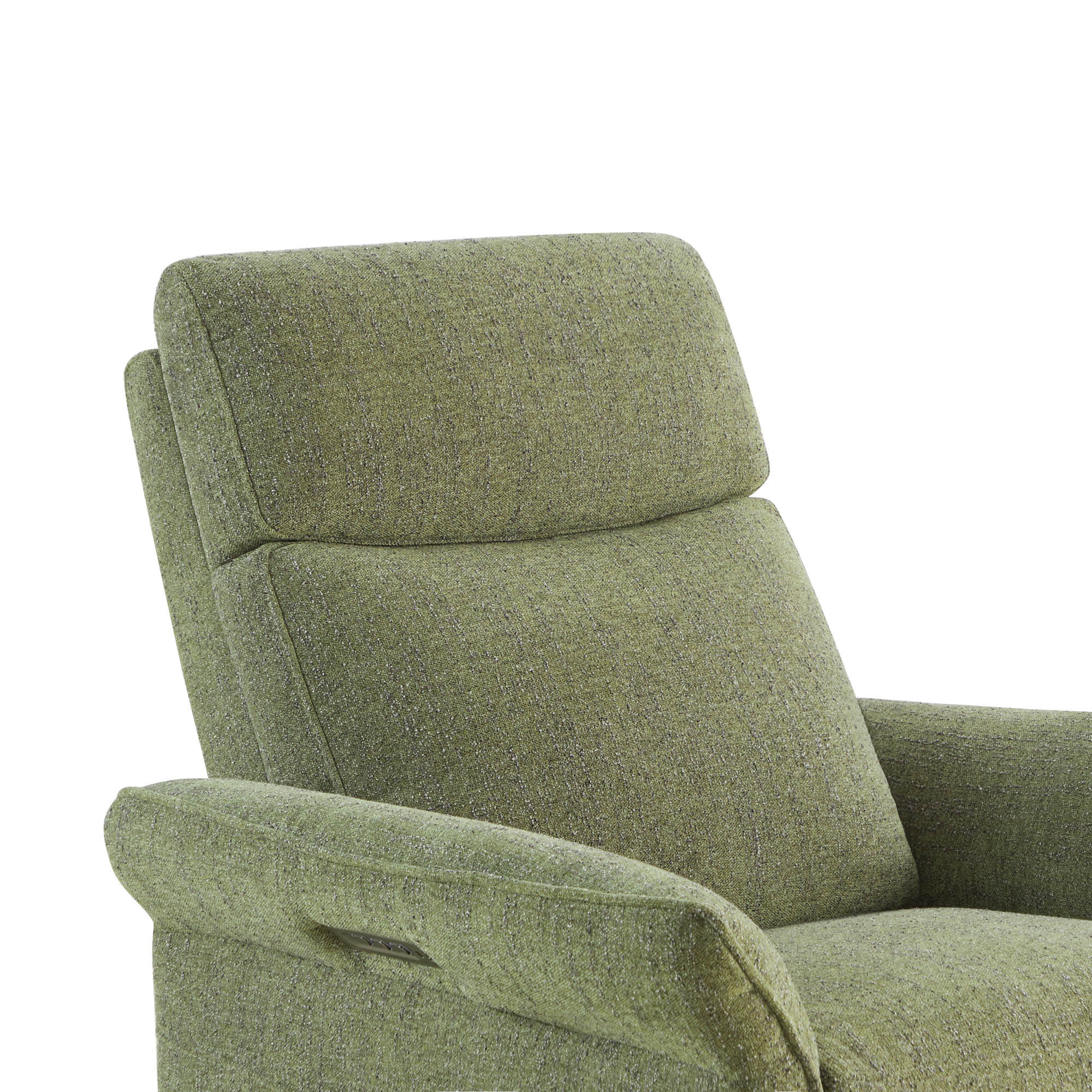Vinca Modern Power Swivel Glider Recliner with Power Lumbar & Headrest