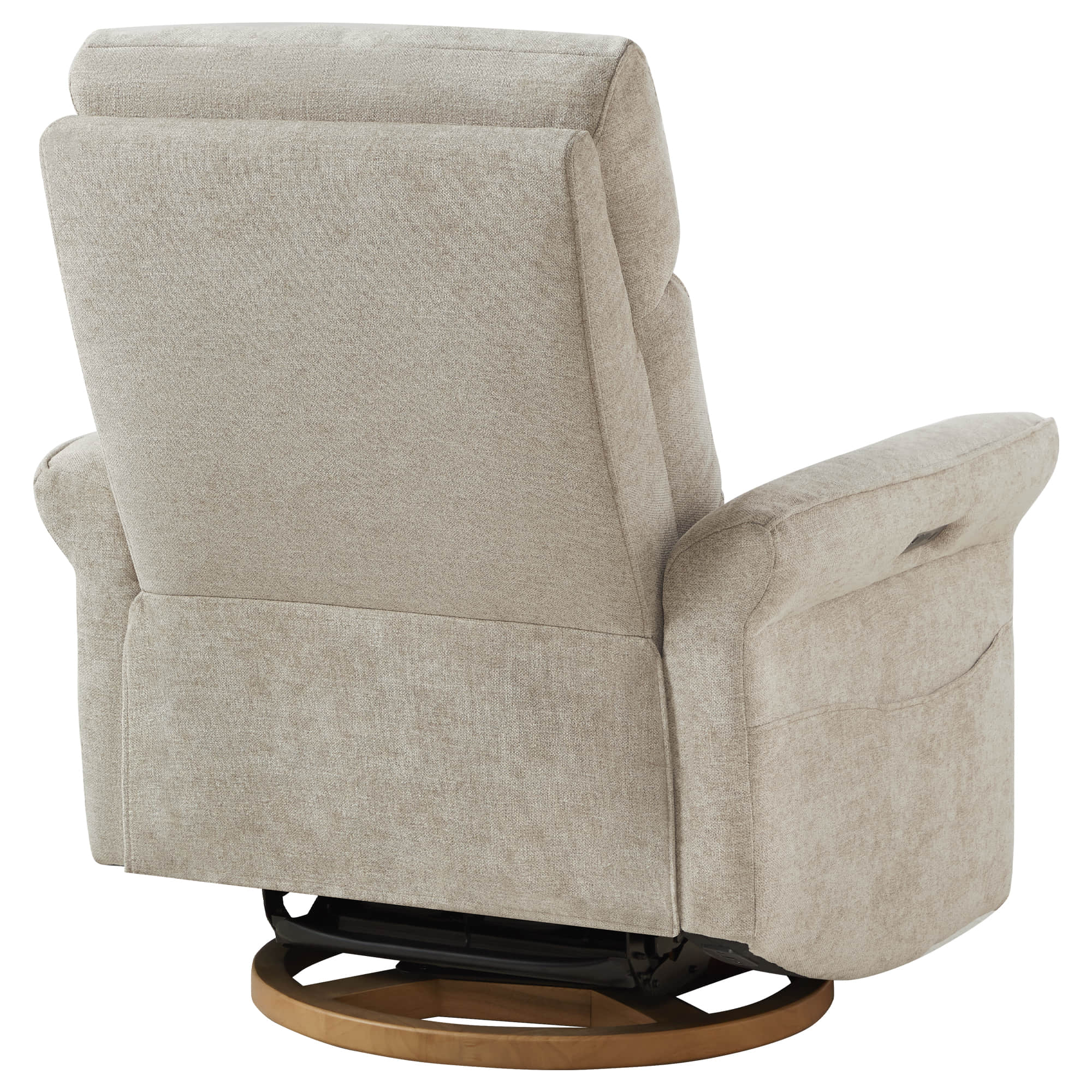 Vinca Power Swivel Nursery Glider Recliner with Power Lumbar & Headrest