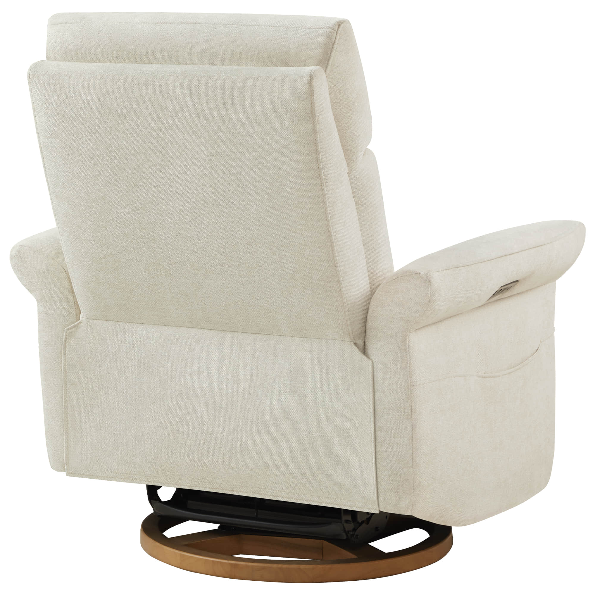 Vinca Modern Power Swivel Glider Recliner with Power Lumbar & Headrest