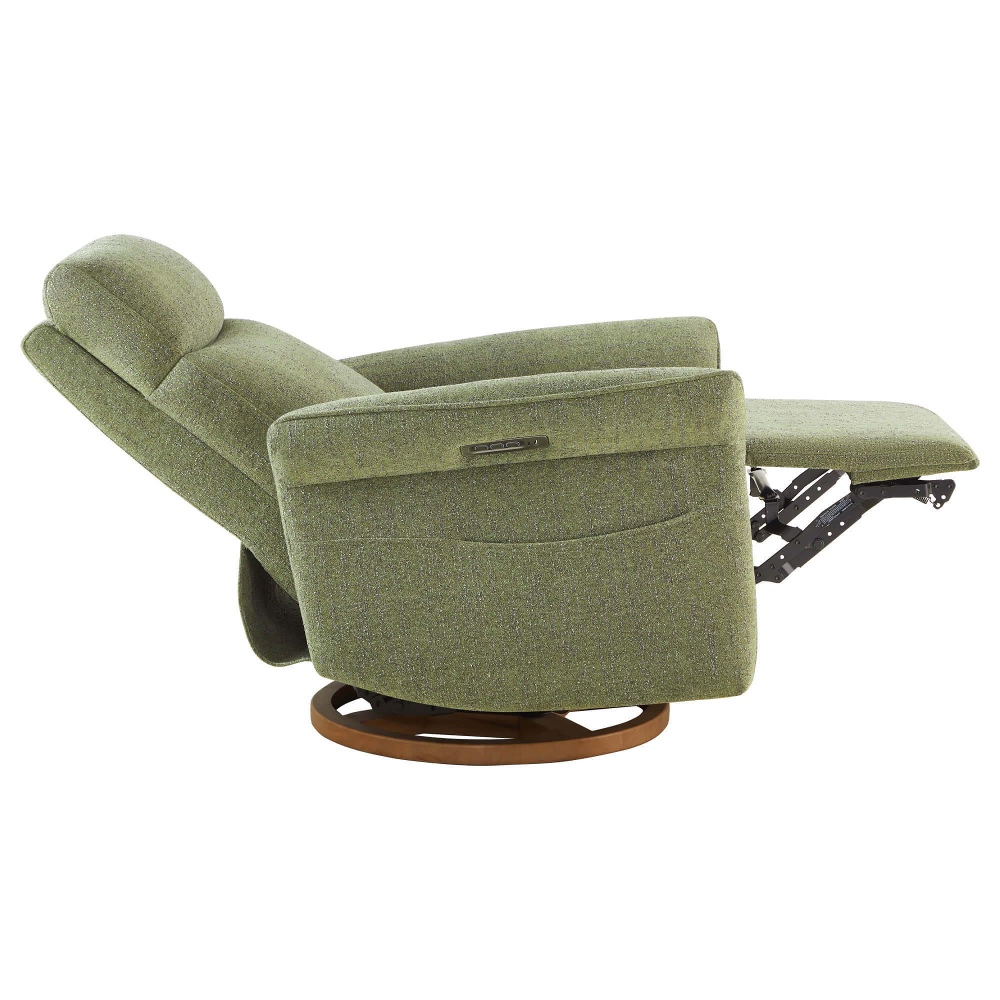 Vinca Power Swivel Nursery Glider Recliner with Power Lumbar & Headrest