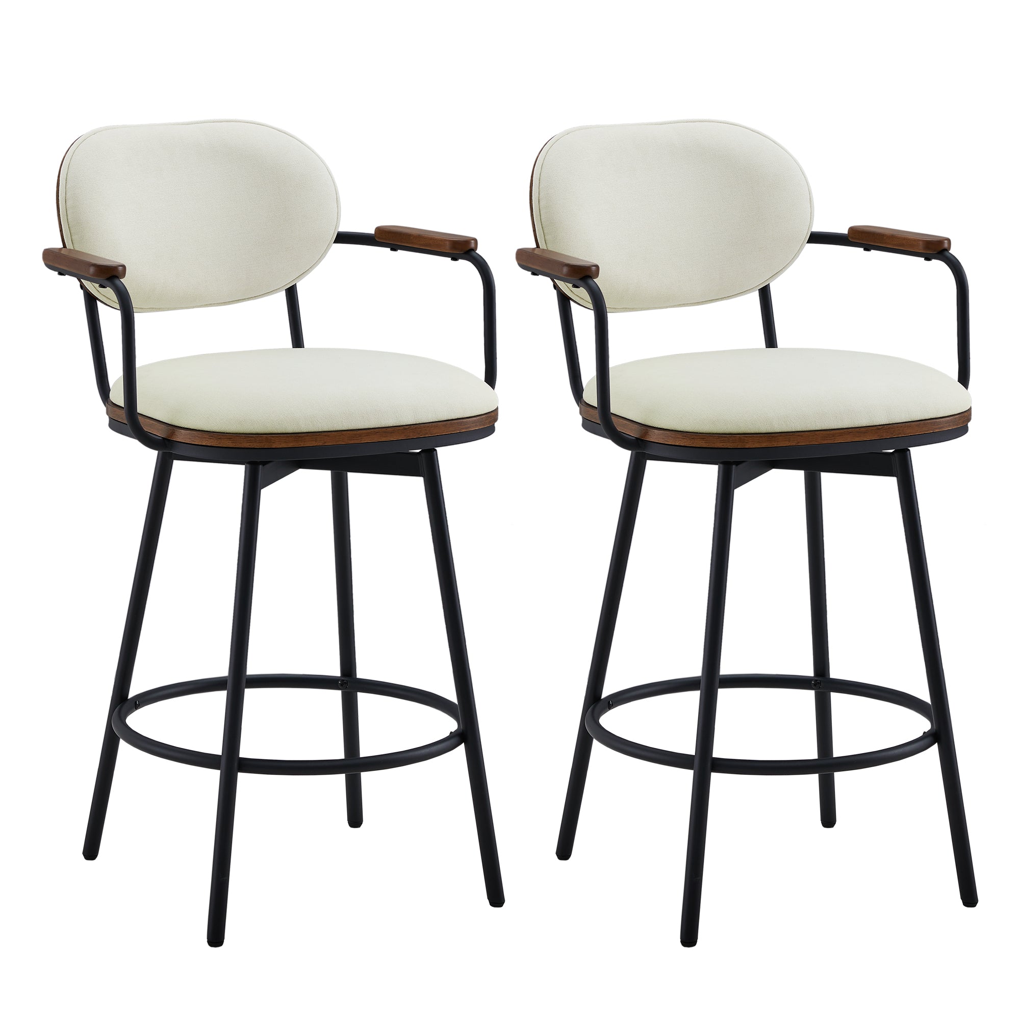 Aislinn Swivel Bar & Counter Stools - Armrest Enhanced