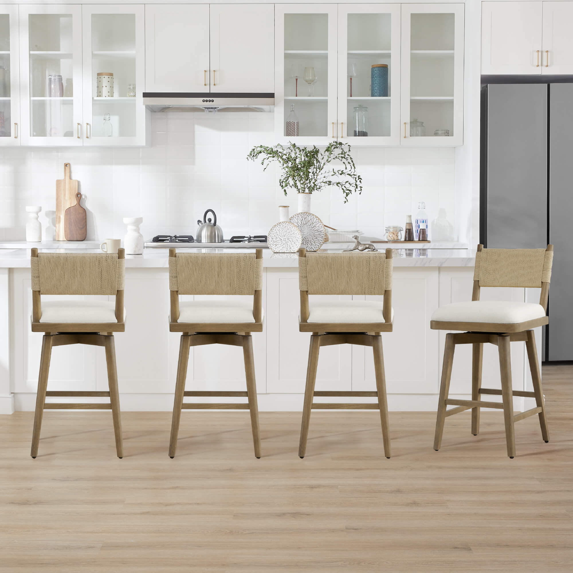 Arcadia Woven Swivel Counter Stool