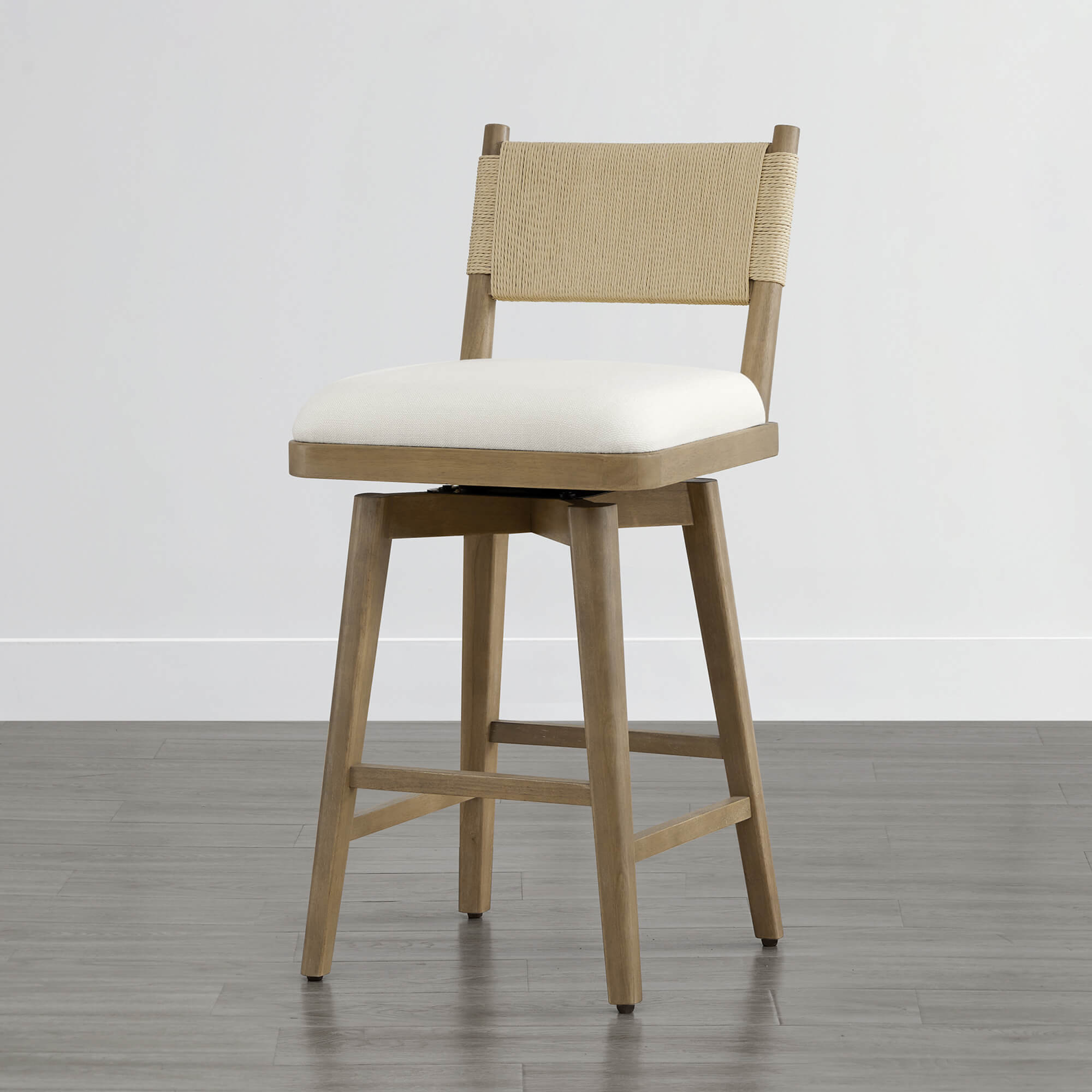 Arcadia Woven Swivel Counter Stool