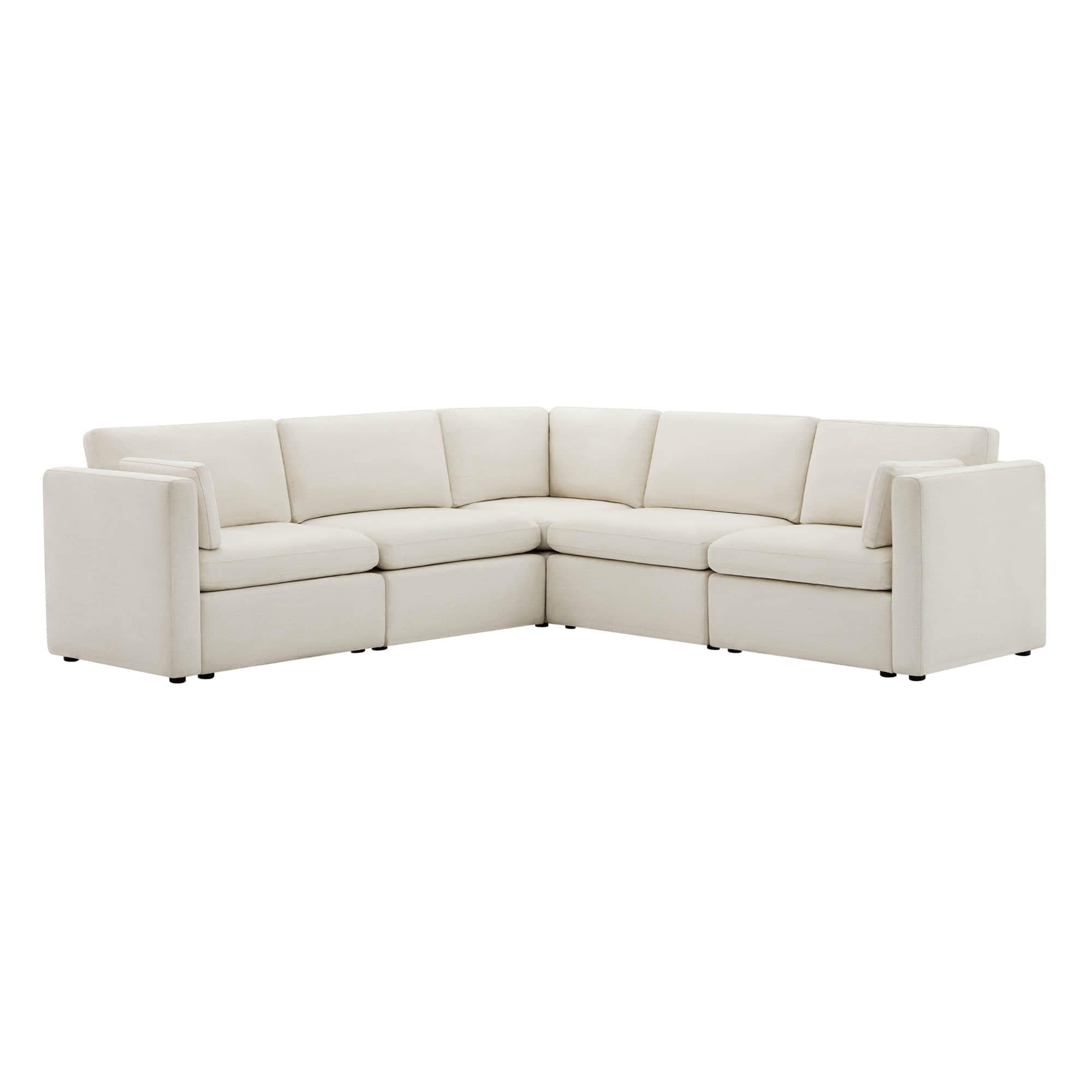 Delaney 5-Seat V Shaped Modular Sofa Chaise