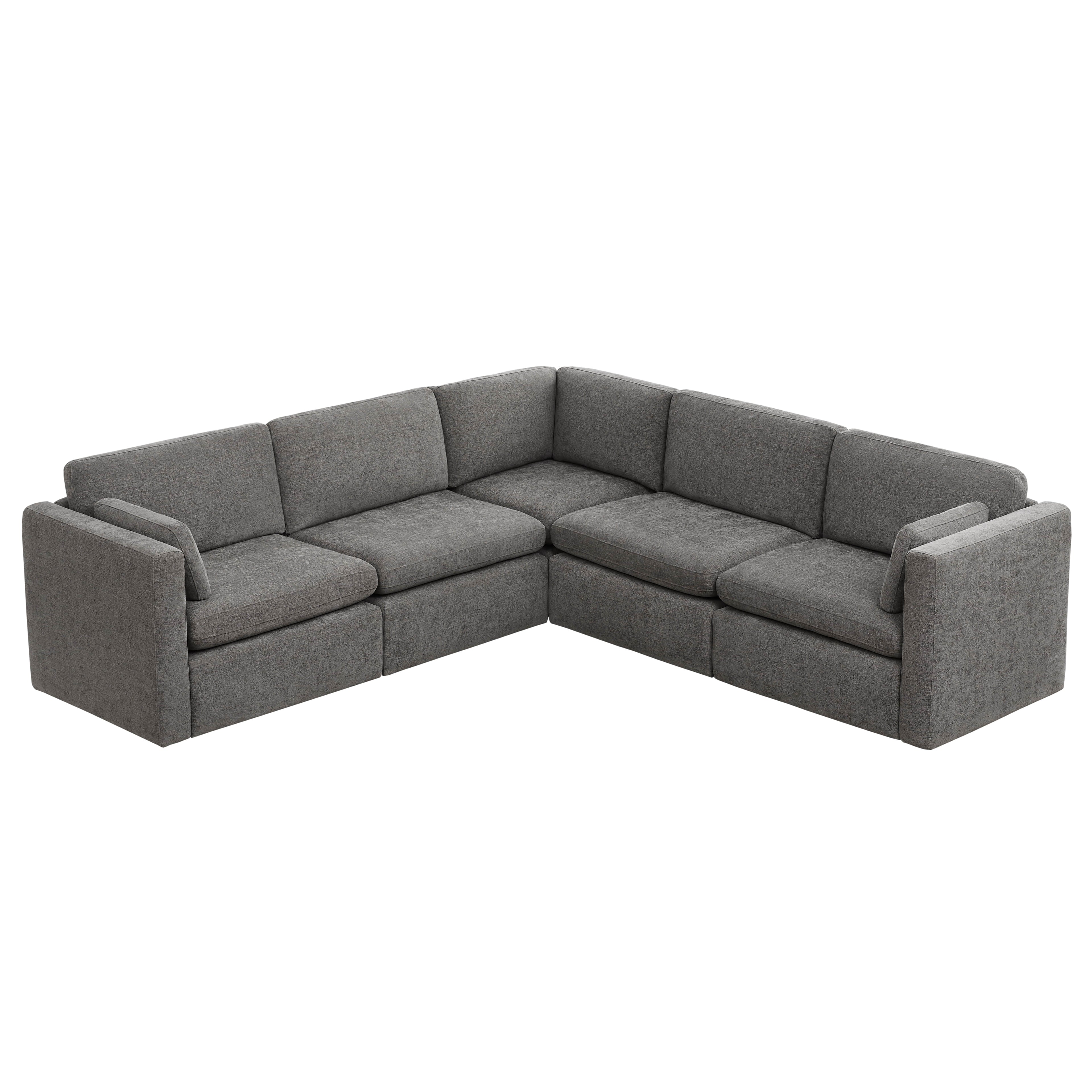 Delaney 5-Seat V Shaped Modular Sofa Chaise