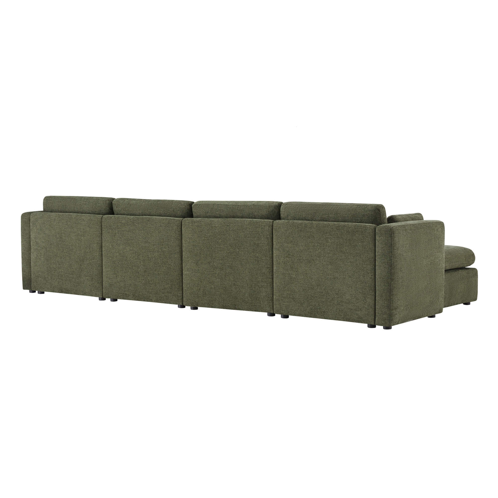Delaney 6-Seat Modular Sofa Chaise with Storage Ottomans