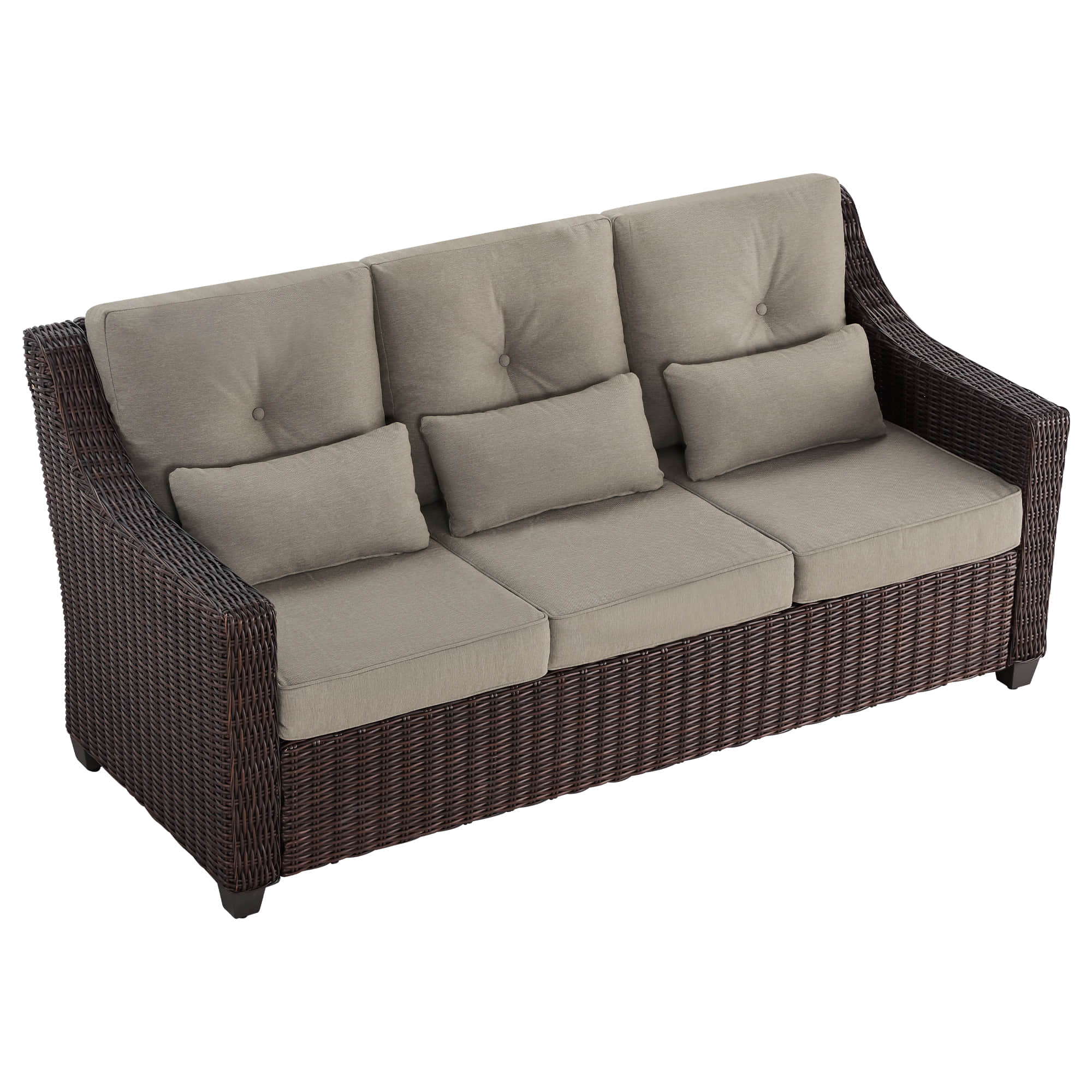Elara Outdoor Rattan Sofa Set with Rocking Chairs and Coffee Table - 5 Seats