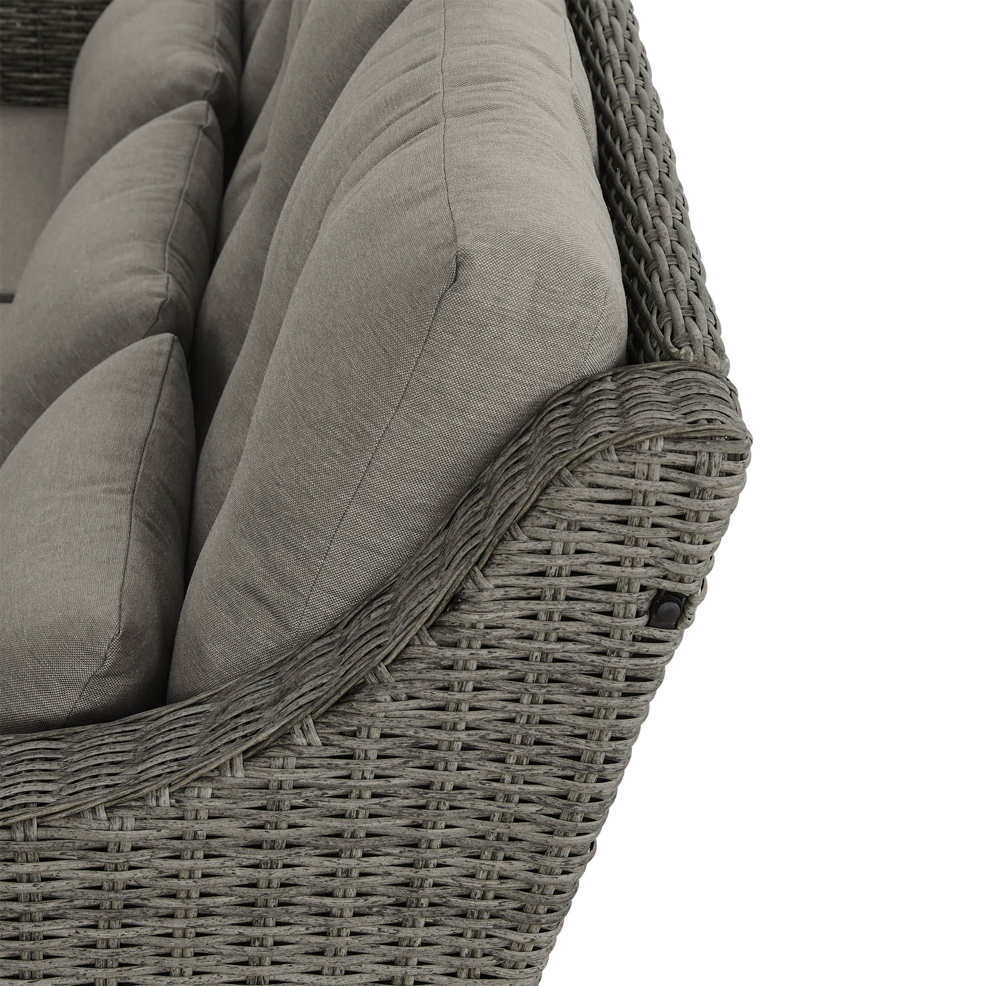 Elara Outdoor Rattan Sofa With Rocking Swivel Armchairs - 5 Seats