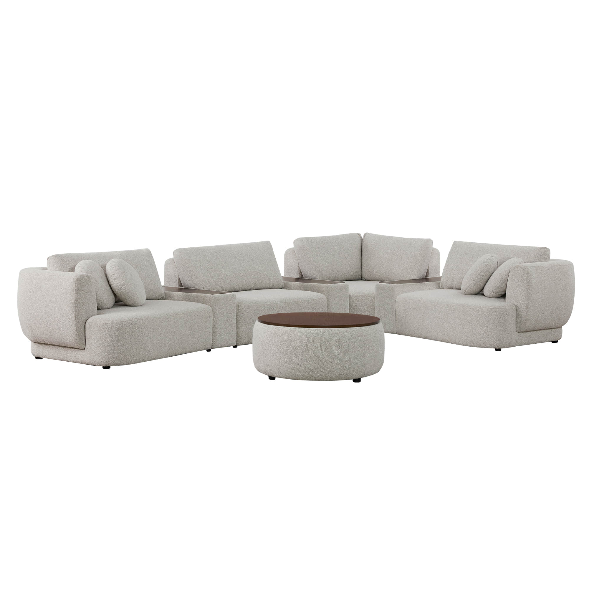 Grace 4-Seat Modular Curved Sofa – Generously Sized Design