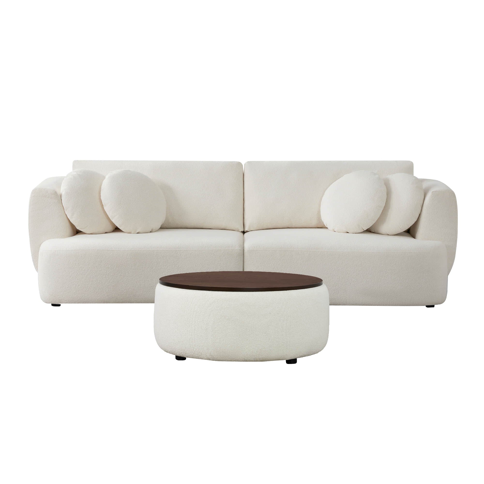 Grace 2-Seat Modular Curved Sofa – Generously Sized Design