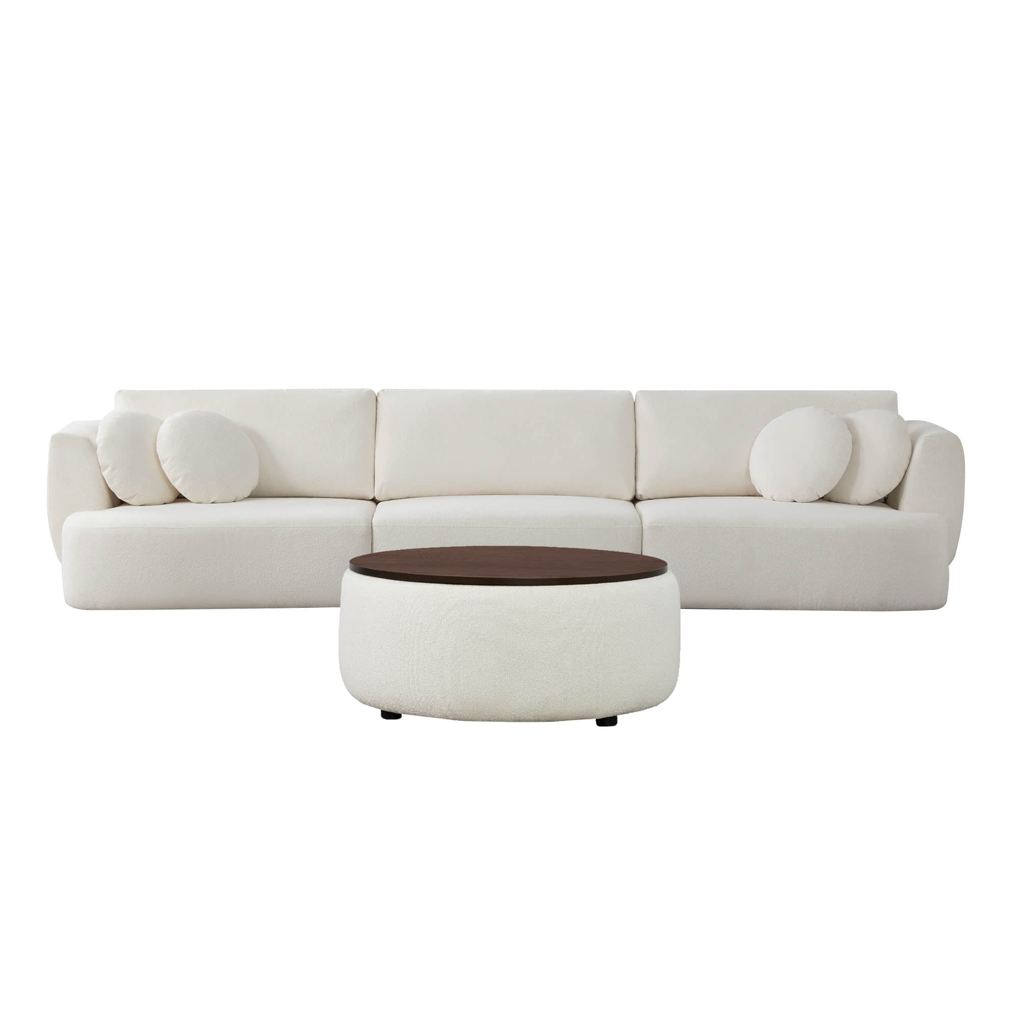 Grace 3-Seat Modular Curved Sofa – Generously Sized Design