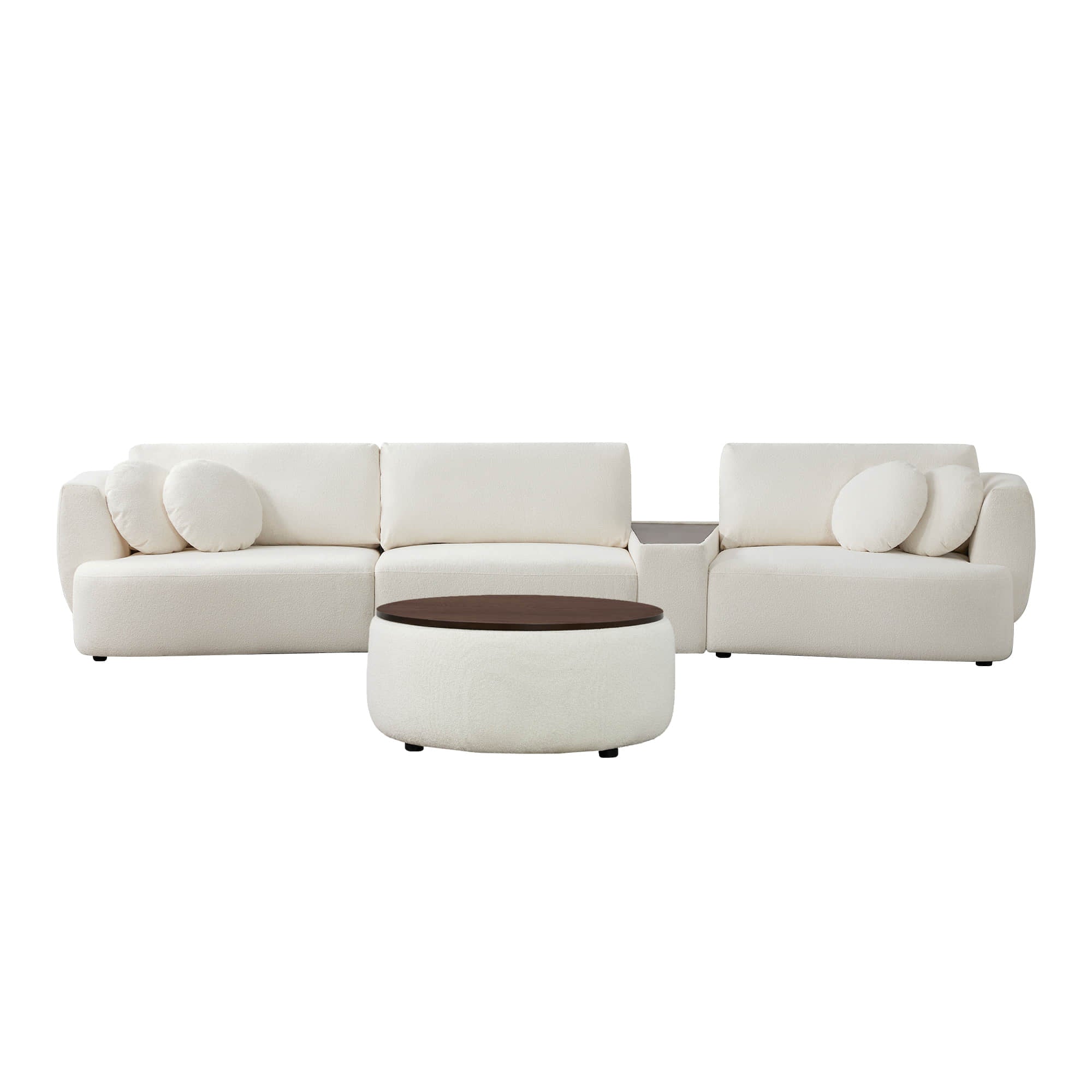 Grace 3-Seat Modular Curved Sofa – Generously Sized Design