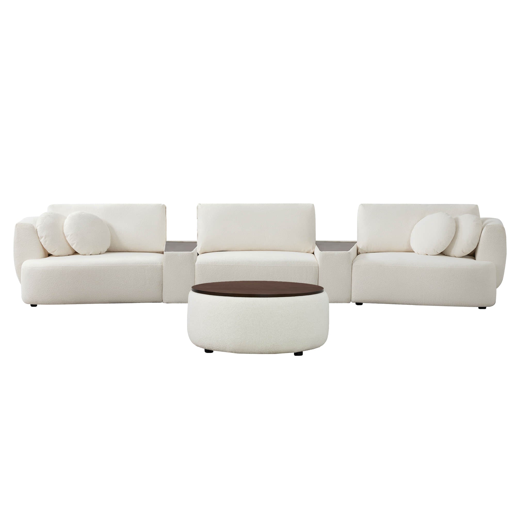 Grace 3-Seat Modular Curved Sofa – Generously Sized Design