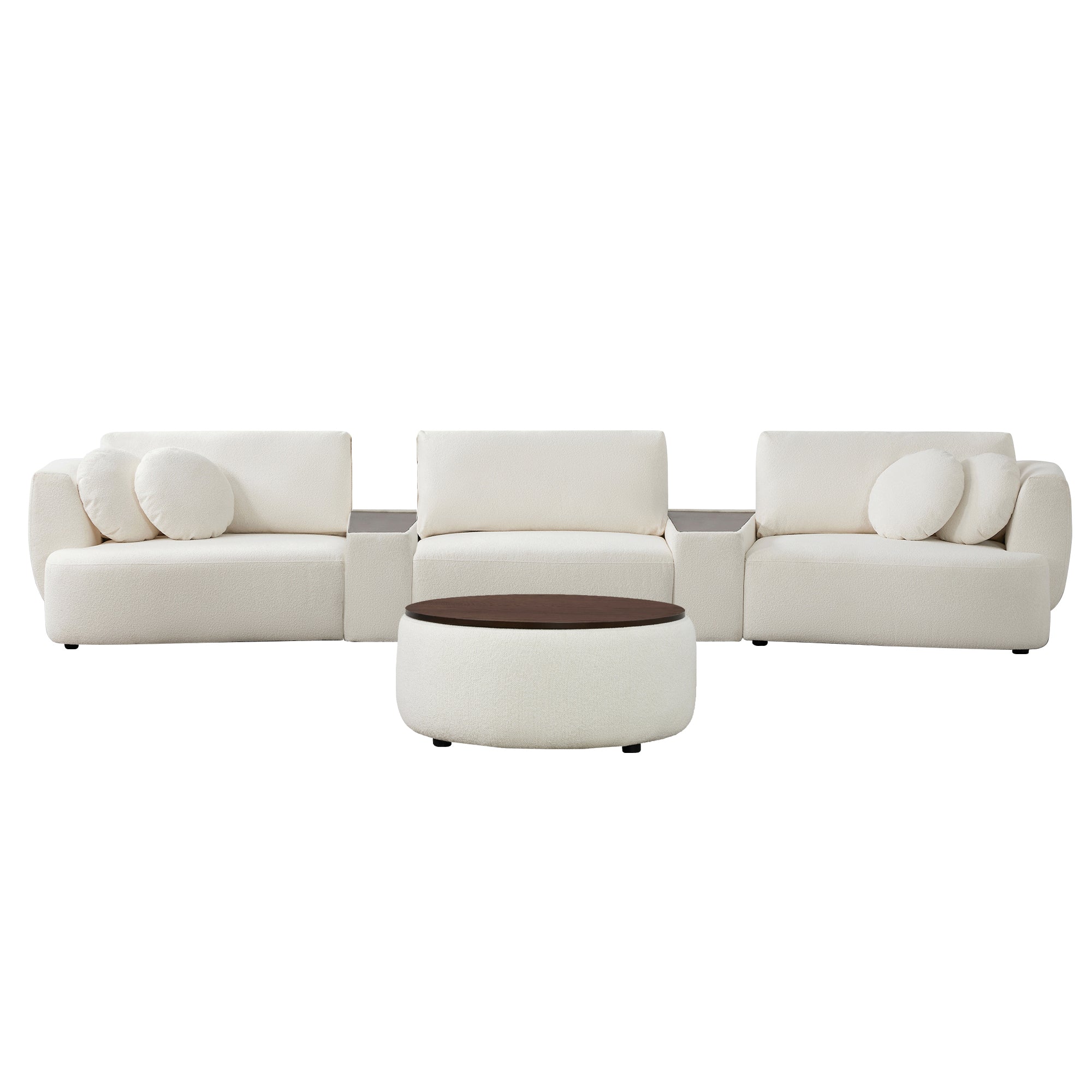 Grace 3-Seat Modular Curved Sofa – Generously Sized Design