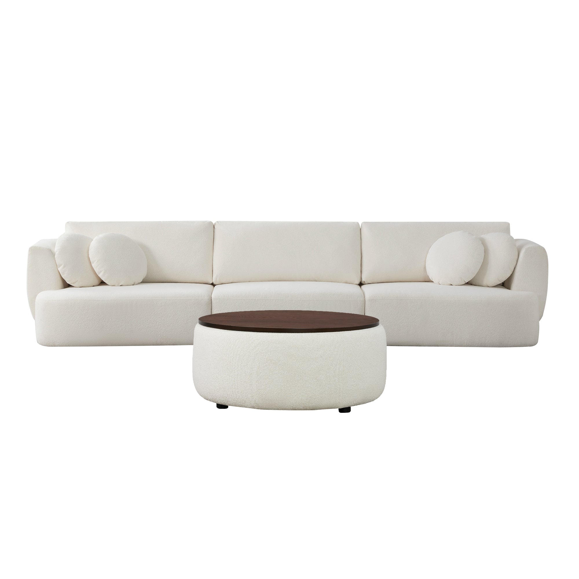 Grace 3-Seat Modular Curved Sofa – Generously Sized Design