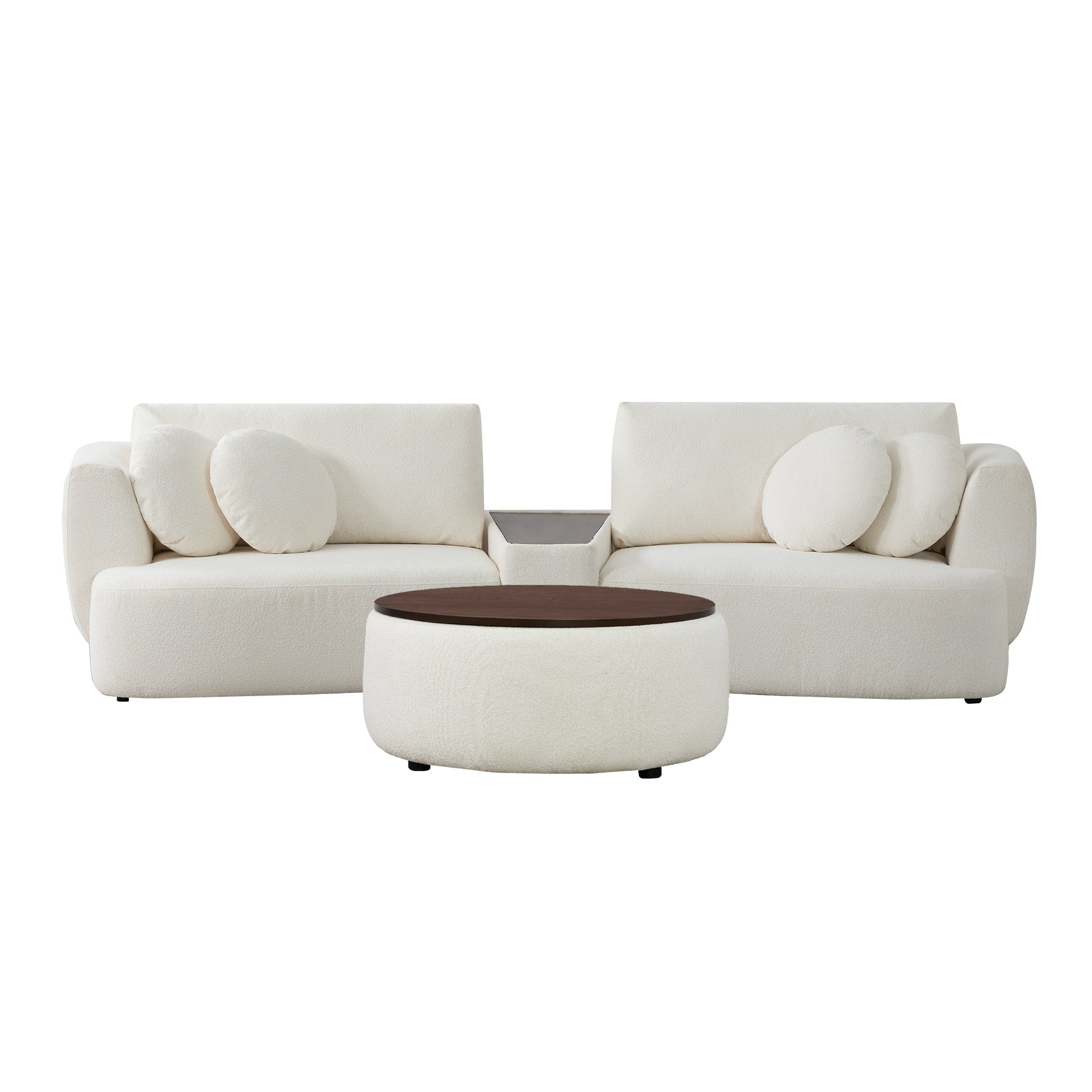 Grace 2-Seat Modular Curved Sofa – Generously Sized Design
