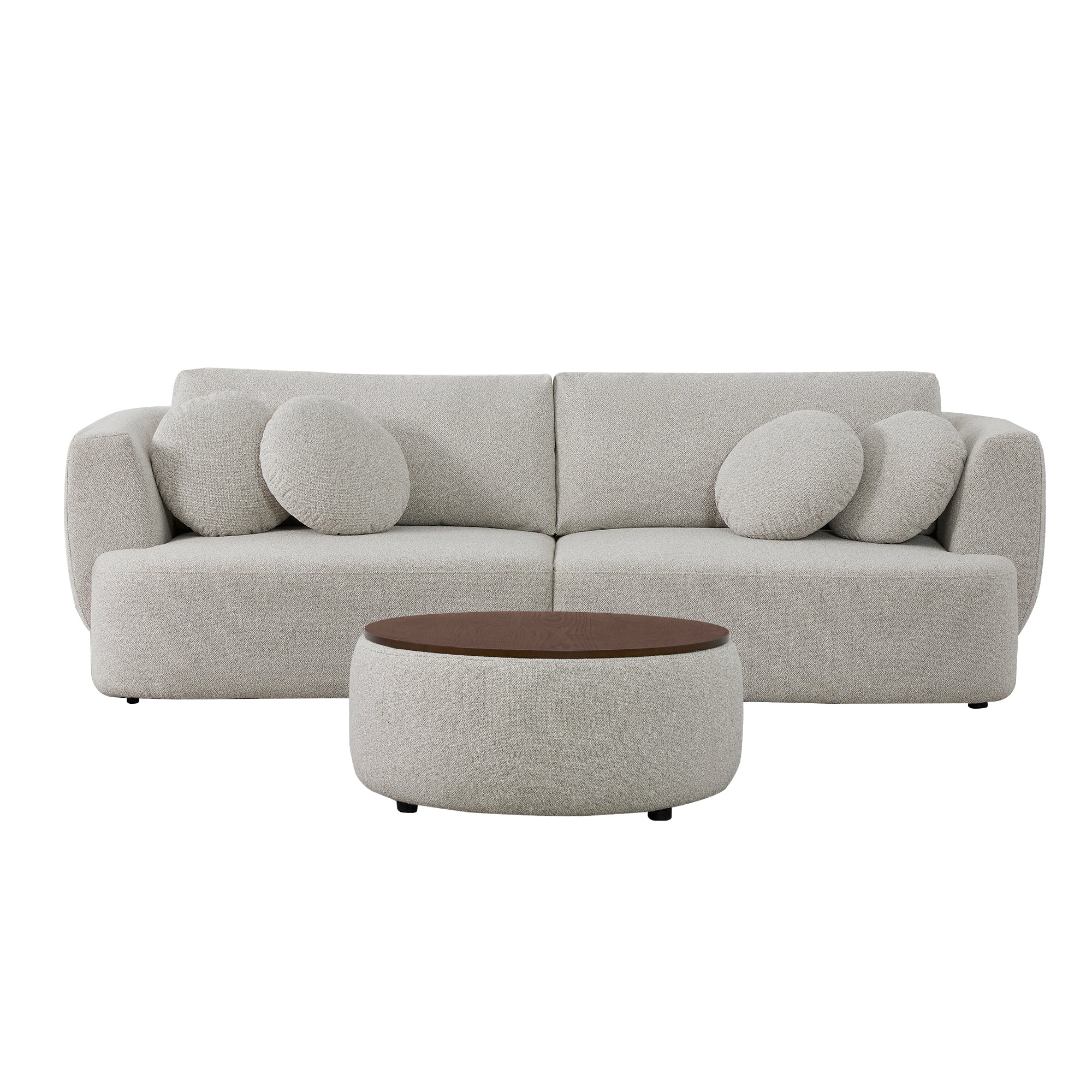 Grace 2-Seat Modular Curved Sofa – Generously Sized Design