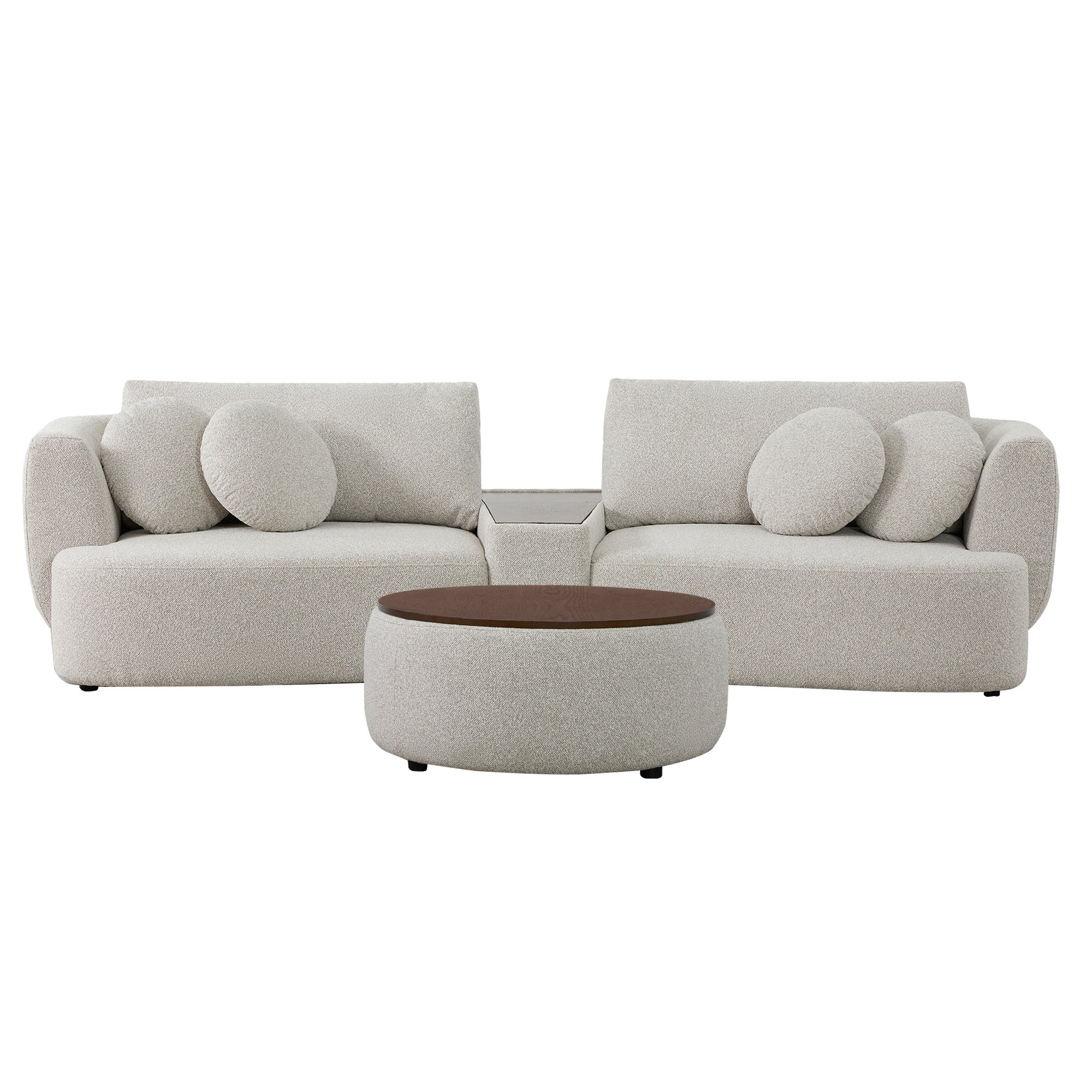 Grace 2-Seat Modular Curved Sofa – Generously Sized Design