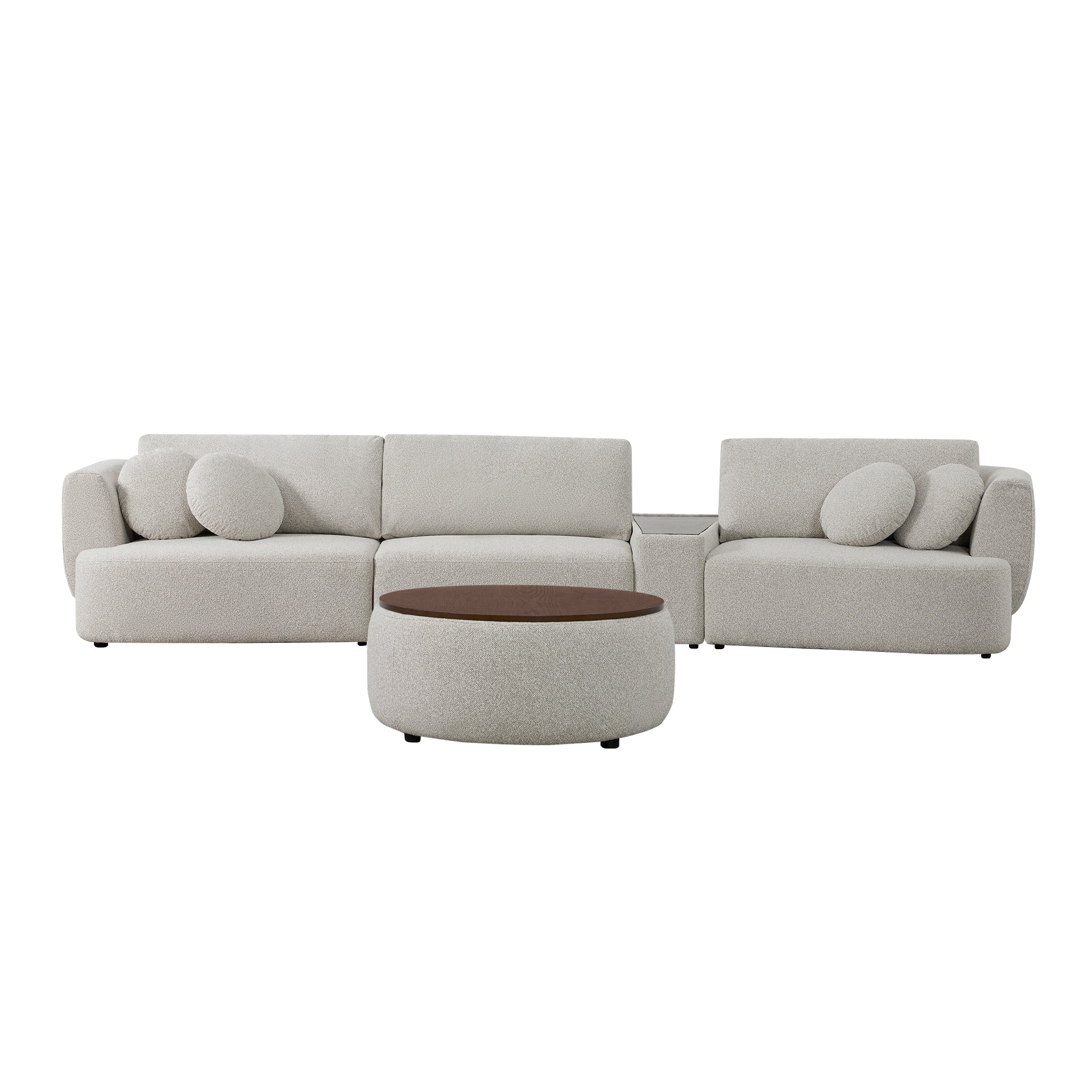 Grace 3-Seat Modular Curved Sofa – Generously Sized Design